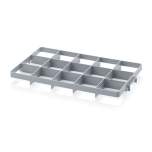 Gef 15 o. Box inserts for 60x40 cm Euro containers, 15 holes 10.9x11.7 cm top
