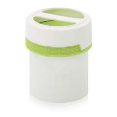 SC AG 0.65-99 F1. Screw-top jars with comfort handle, White pail, green lid