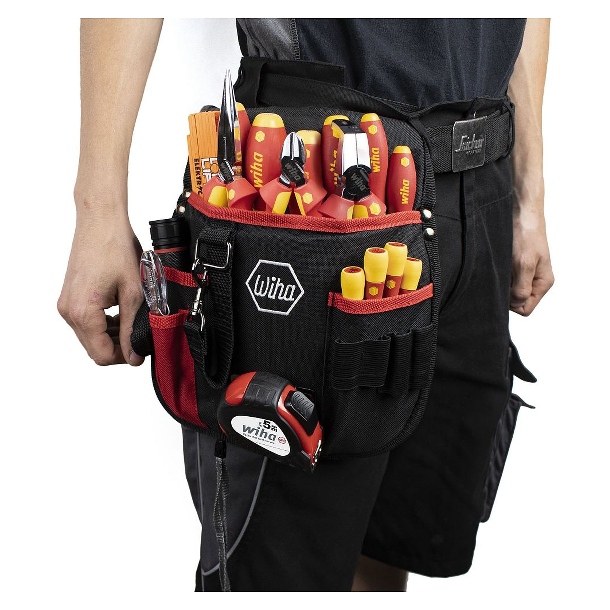 Werkzeug-Set Elektriker 18-tlg. mit Gürteltasche, VDE-geprüft - Wiha 44574
