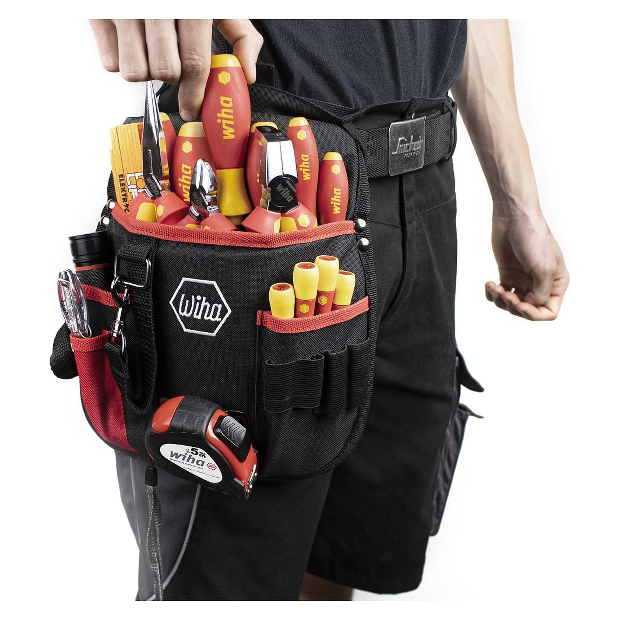 Werkzeug-Set Elektriker 18-tlg. mit Gürteltasche, VDE-geprüft - Wiha 44574
