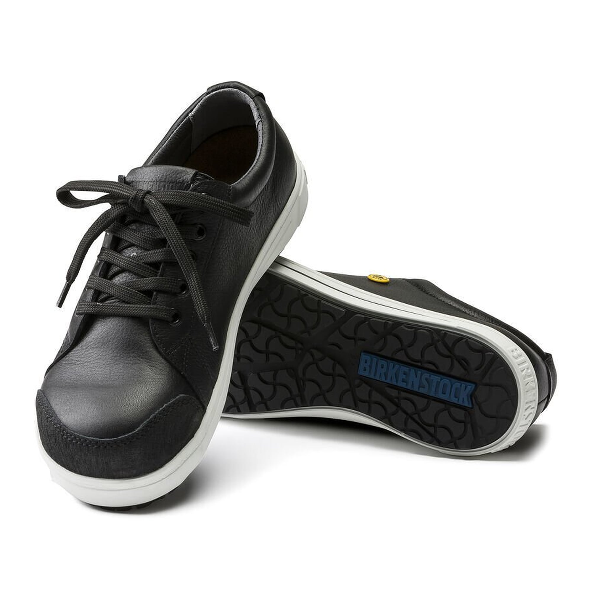 ESD-Sicherheitssneaker QS 500 S3, Naturleder schwarz, Stahlkappe, auswechselbares Fußbett - Birkenstock 1011363