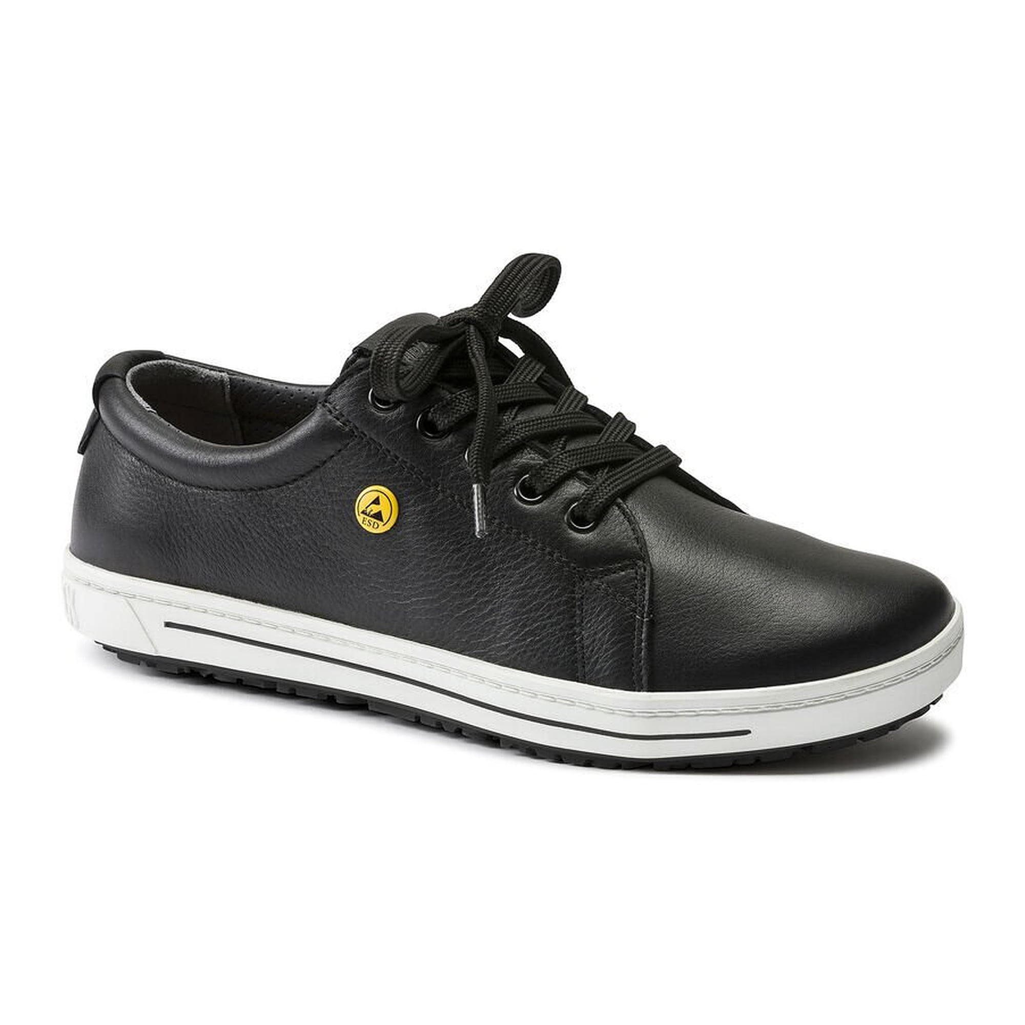 ESD-Berufssneaker QO 500 O2, Naturleder schwarz, ohne Schutzkappe, auswechselbares Fußbett - Birkenstock 1011365