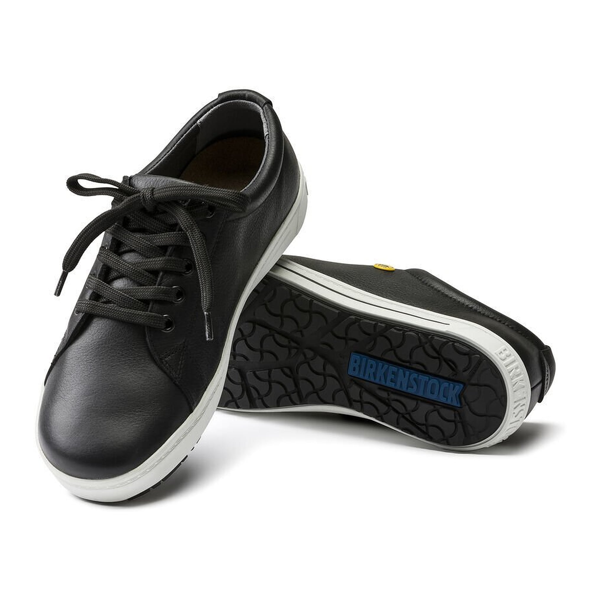 ESD-Berufssneaker QO 500 O2, Naturleder schwarz, ohne Schutzkappe, auswechselbares Fußbett - Birkenstock 1011365