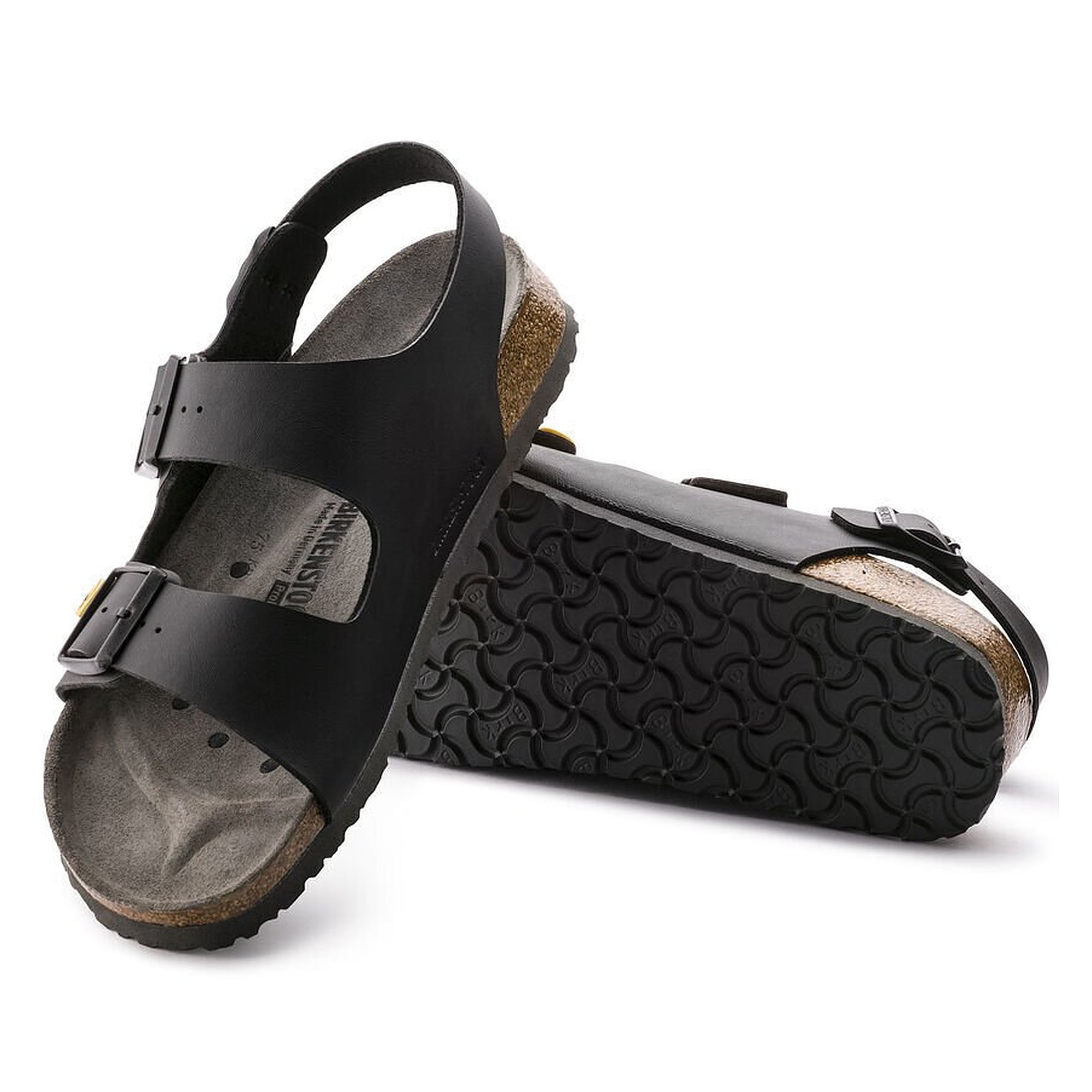 ESD-Sandale MILANO Glattleder mit Fersenriemen, schwarz, Weite normal - Birkenstock 634790
