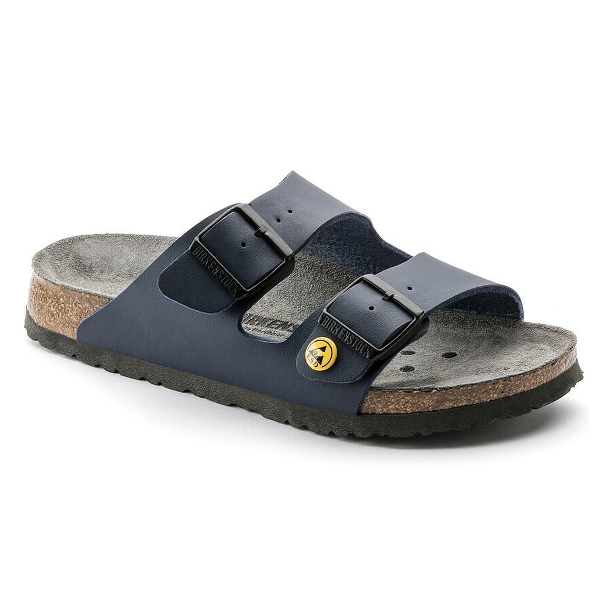 ESD-Sandale ARIZONA Birko-Flor, blau, Weite schmal, Kork-Latex-Fußbett - Birkenstock 89438