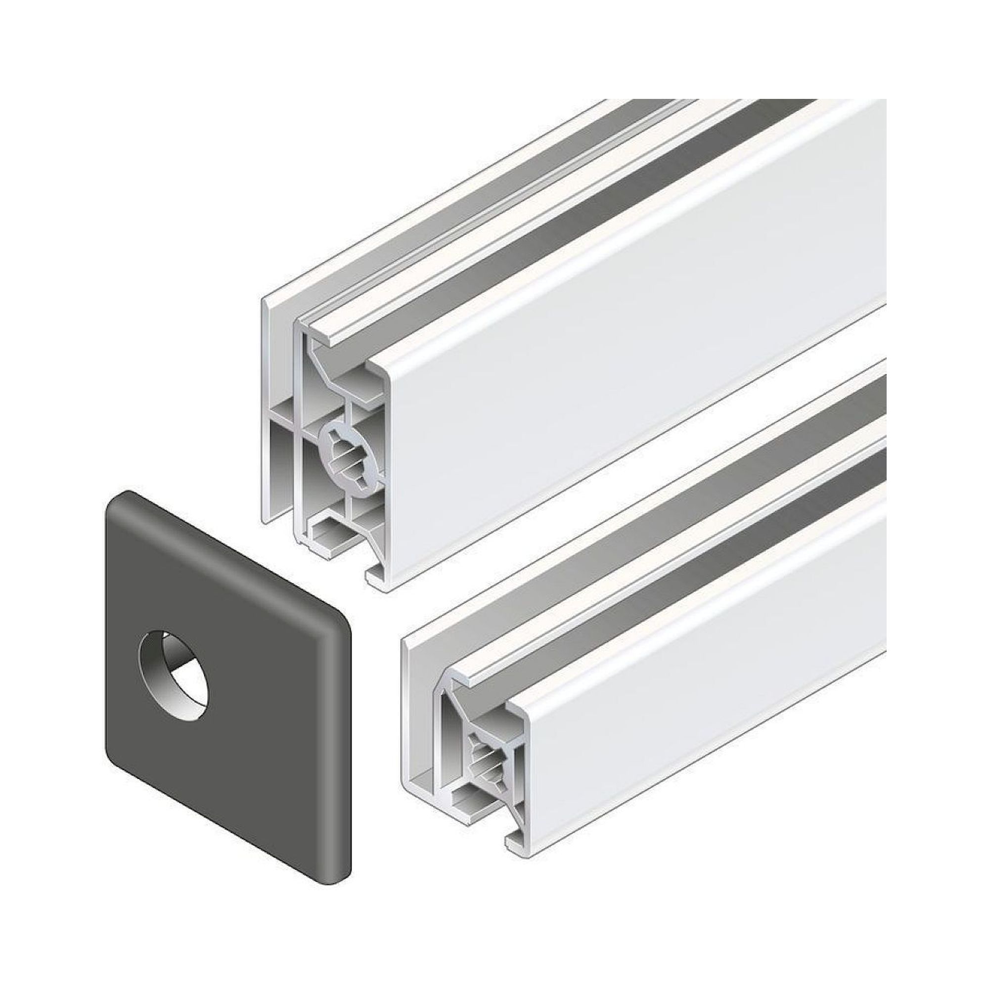 Rahmenprofil 30x30 WG30 variable Länge, Aluminium eloxiert - Bosch Rexroth 3842992970-1000