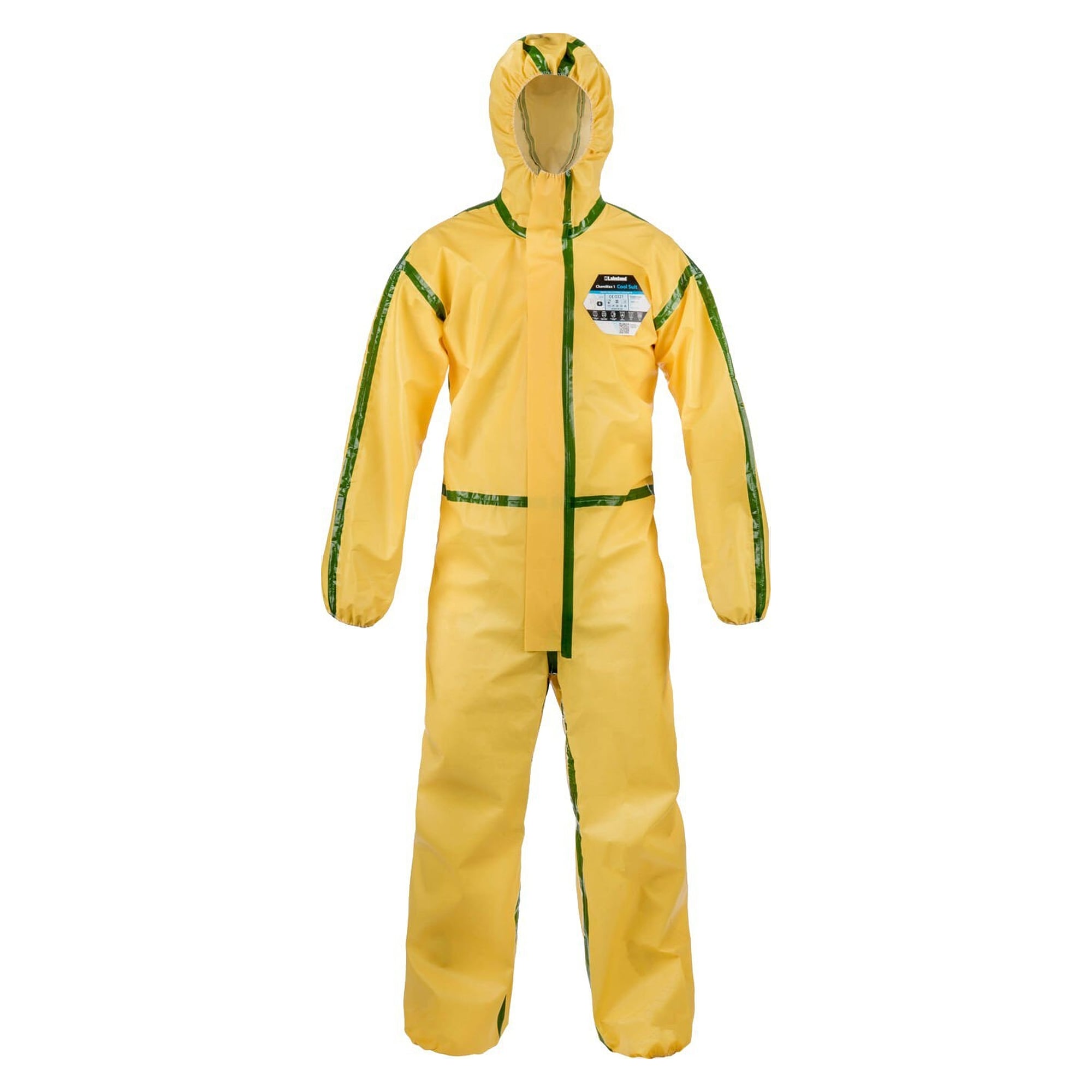 Combinaison de protection chimique ChemMax 3 Cool Suit à dos respirant et capuche, gris-orange - DS Safety Wear CM3-CS