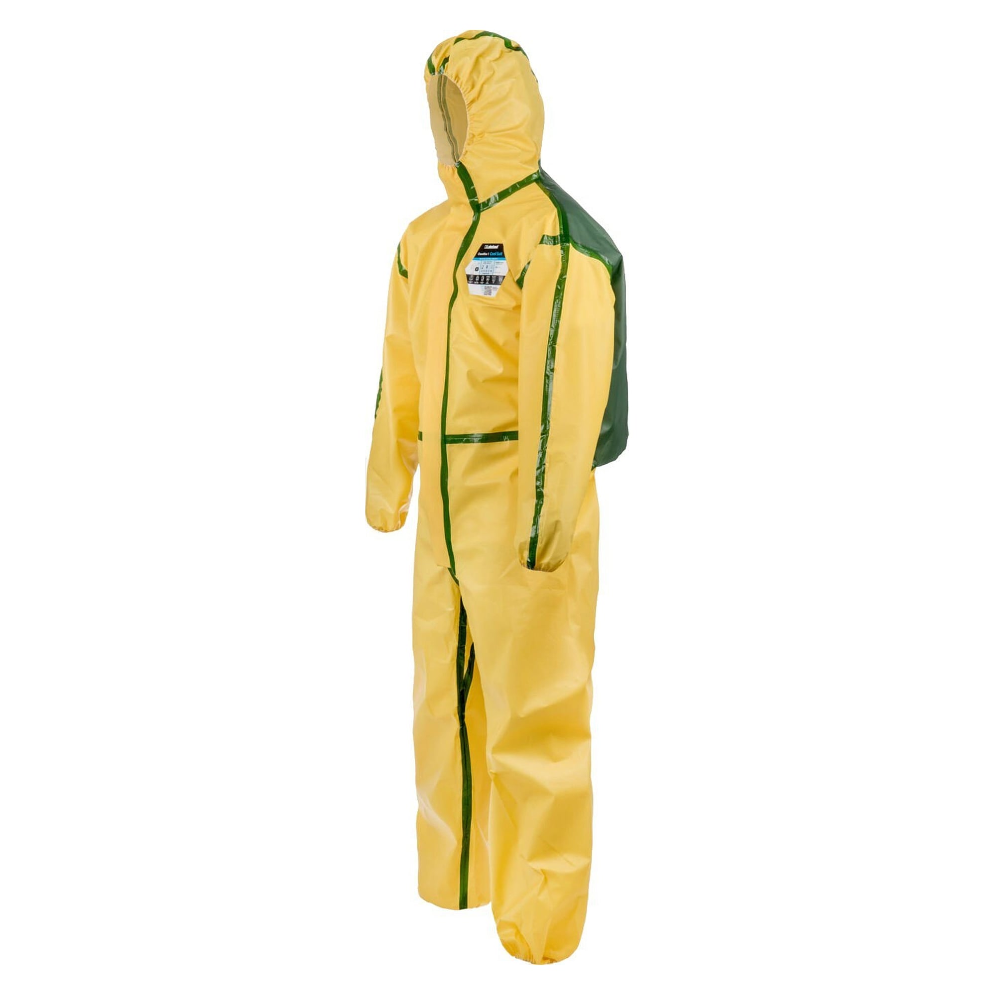 Combinaison de protection chimique ChemMax 3 Cool Suit à dos respirant et capuche, gris-orange - DS Safety Wear CM3-CS