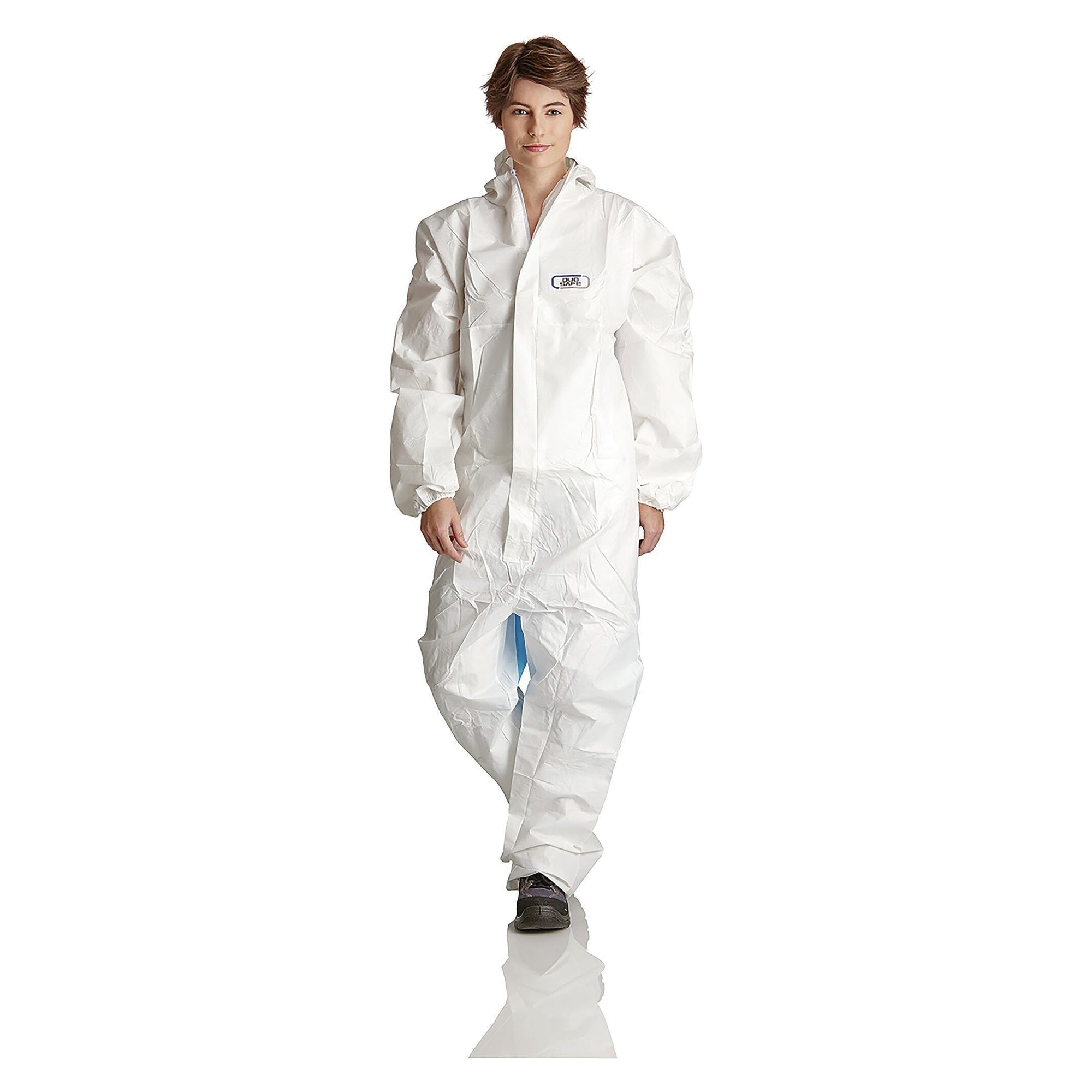 DUO-Safe Hybrid-Schutzoverall, Front MP-Film, Rücken SMS, antistatisch, CE Kat. III, weiß - DS Safety Wear DSP