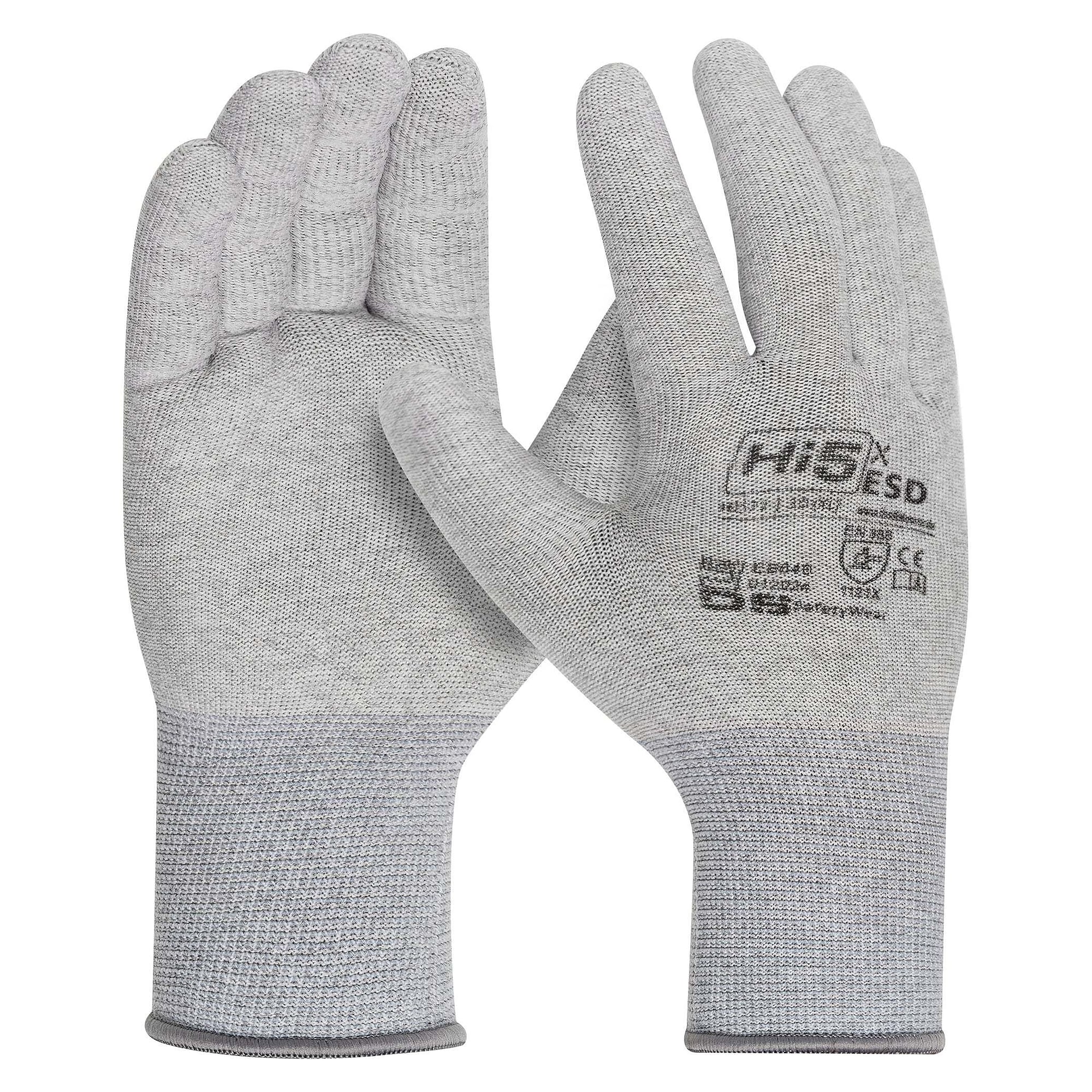 Gant ESD Hi5 X ESD en mélange carbone/élasthanne, gris - DS Safety Wear HI571