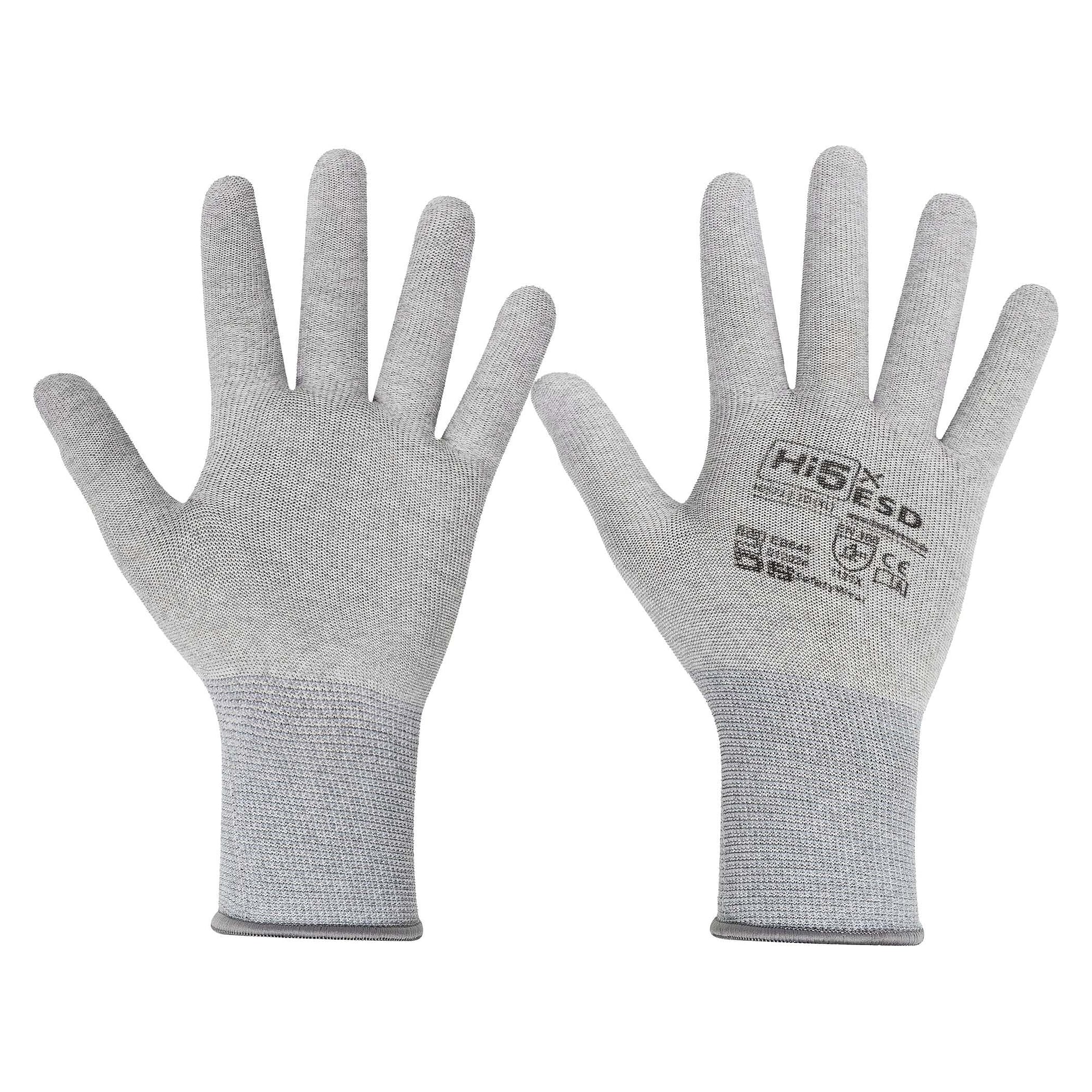 Gant ESD Hi5 X ESD en mélange carbone/élasthanne, gris - DS Safety Wear HI571
