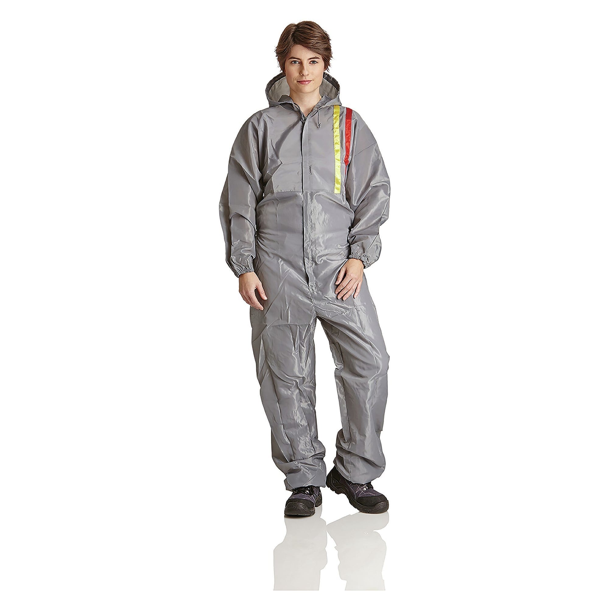 Reusable painting overall in 100 % polyester with hood, washable, grey - DS Safety Wear LO