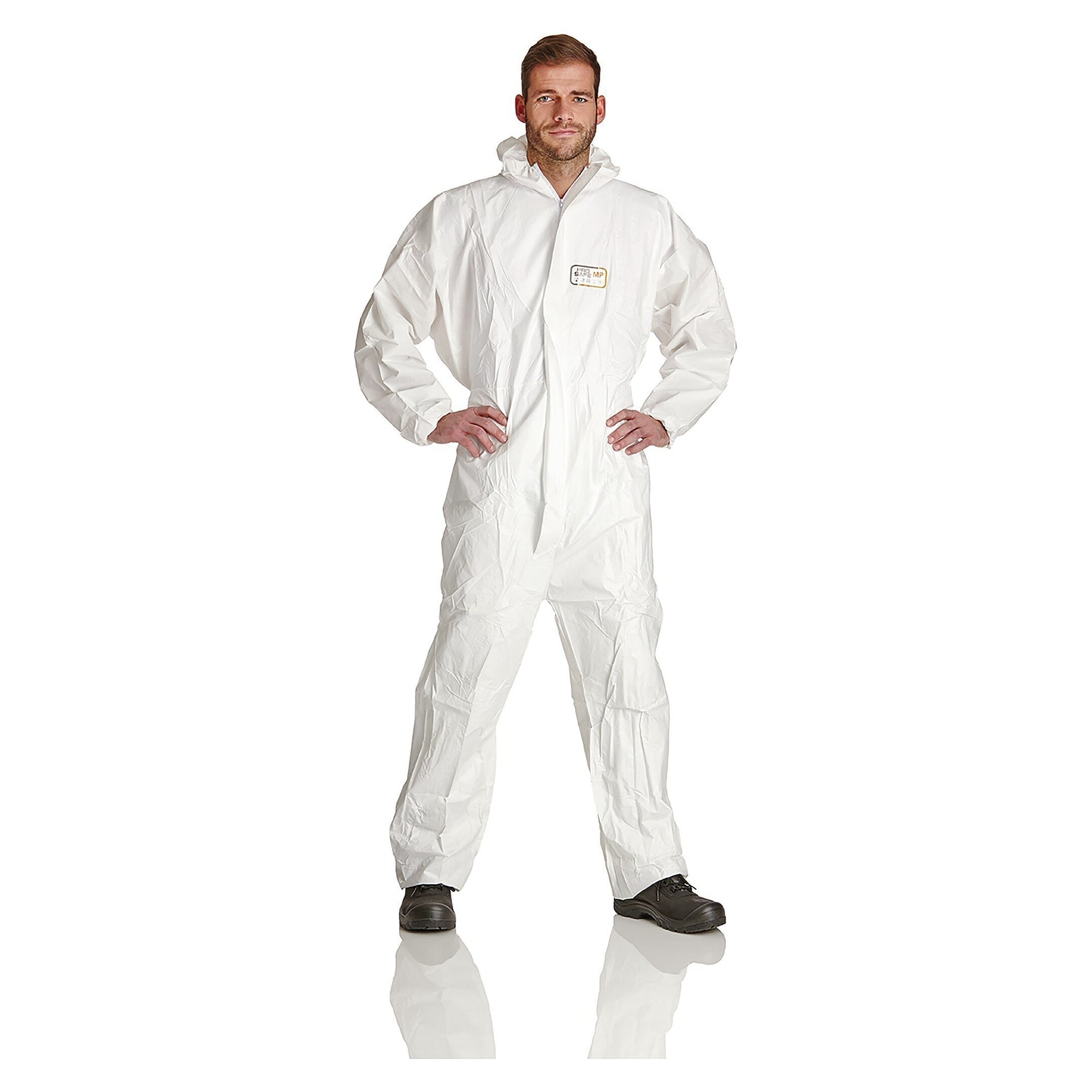 ProSafe MP Einweg-Overall, mikroporöse Filmmembran, Kapuze, antistatisch, CE Kat. III, weiß - DS Safety Wear MP2