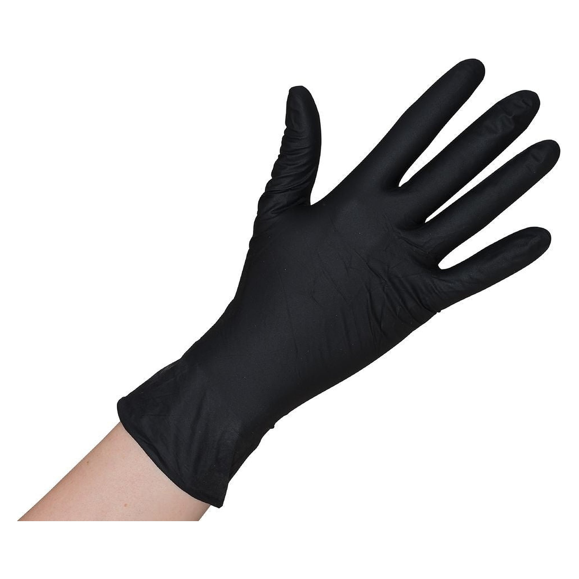 Einweg-Nitrilhandschuh Premium, puderfrei, mikrotexturierte Fingerspitzen, schwarz, 100 Stück - DS Safety Wear NHUPS