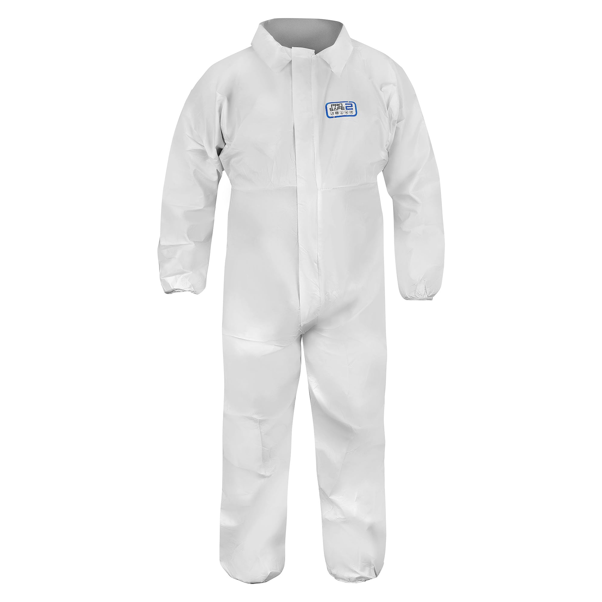 Combinaison de protection jetable ProSafe 2 avec col, film MP, type 5/6, CE cat. III, blanche - DS Safety Wear PS2K