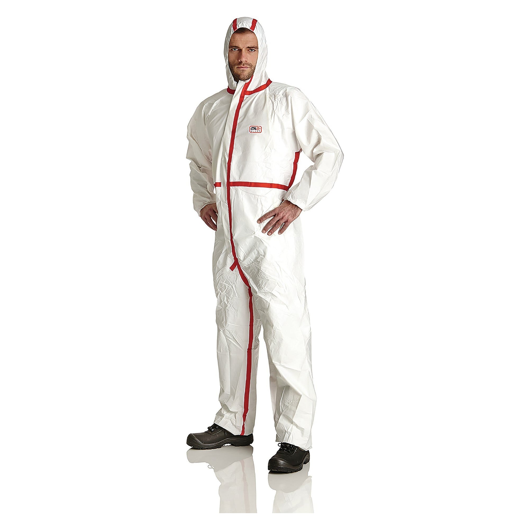 Combinaison jetable ProSafe 2 PLUS, coutures recouvertes, passe-pouces, ISO 7, blanche - DS Safety Wear PS2P