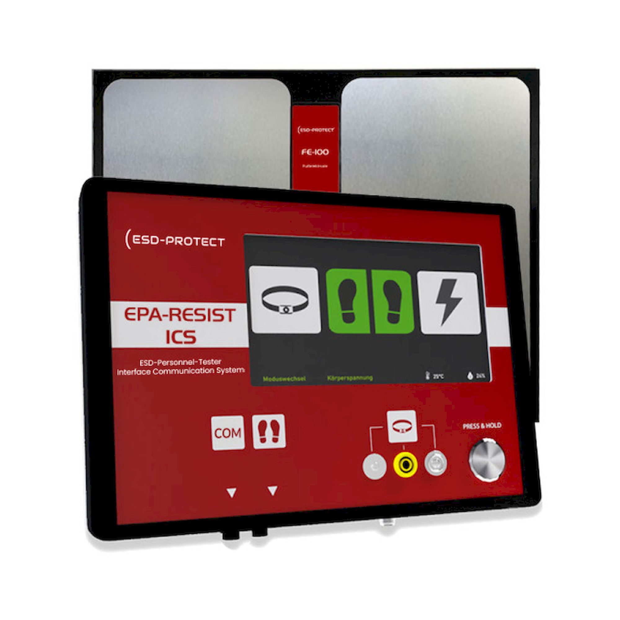 ESD-Personentester EPA-RESIST ICS mit Interface zu Zeiterfassungssystemen