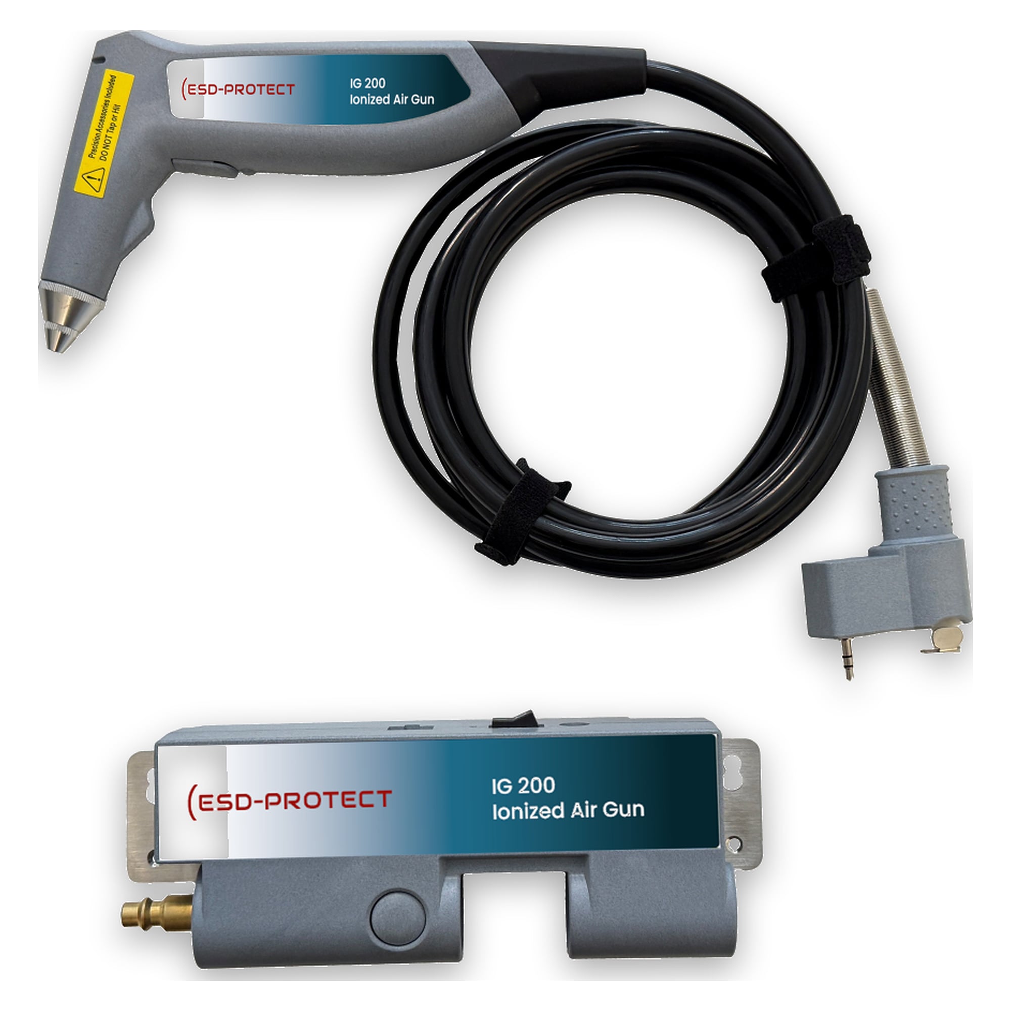 Pistolet ioniseur IG200, 24 V, air comprimé, auto-équilibrage ±15 V