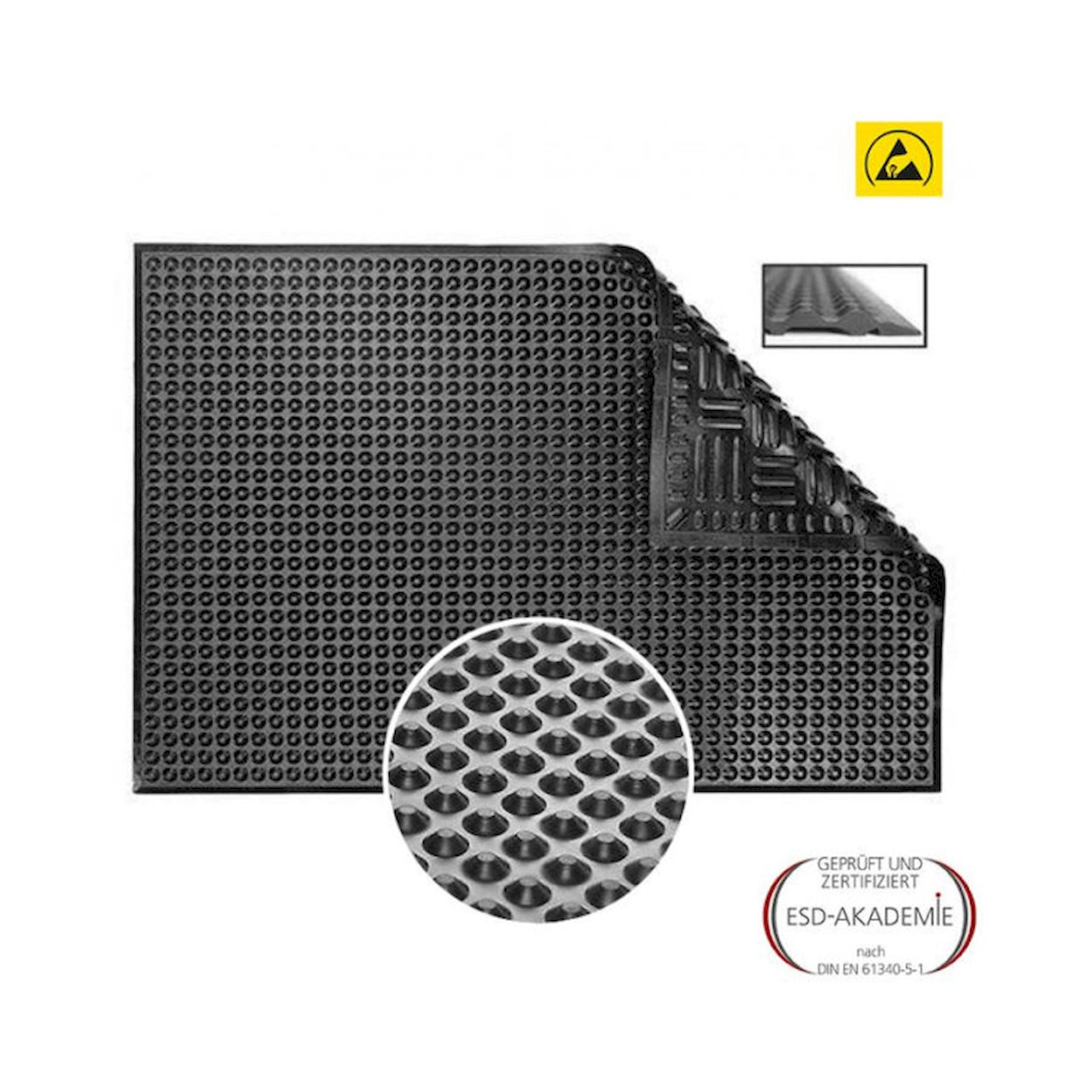 ESD-Arbeitsplatzmatte Nitril, Kegelnoppe