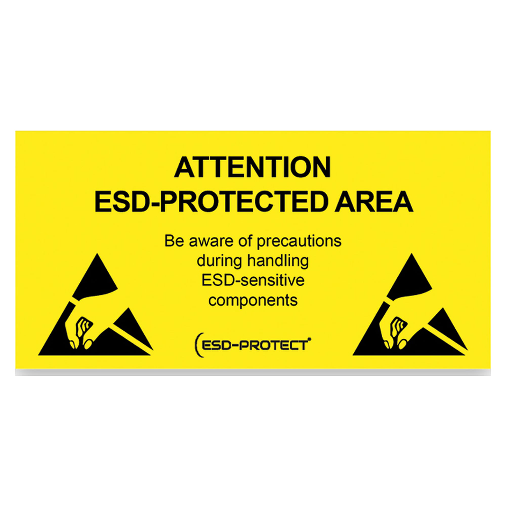 EPA-Warnschild aus Hartplastik, englisch, 500 x 300 mm, einseitig - A1-ESD EP0601034