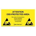 EPA-Warnschild aus Hartplastik, englisch, 500 x 300 mm, zweiseitig - A1-ESD EP0601035
