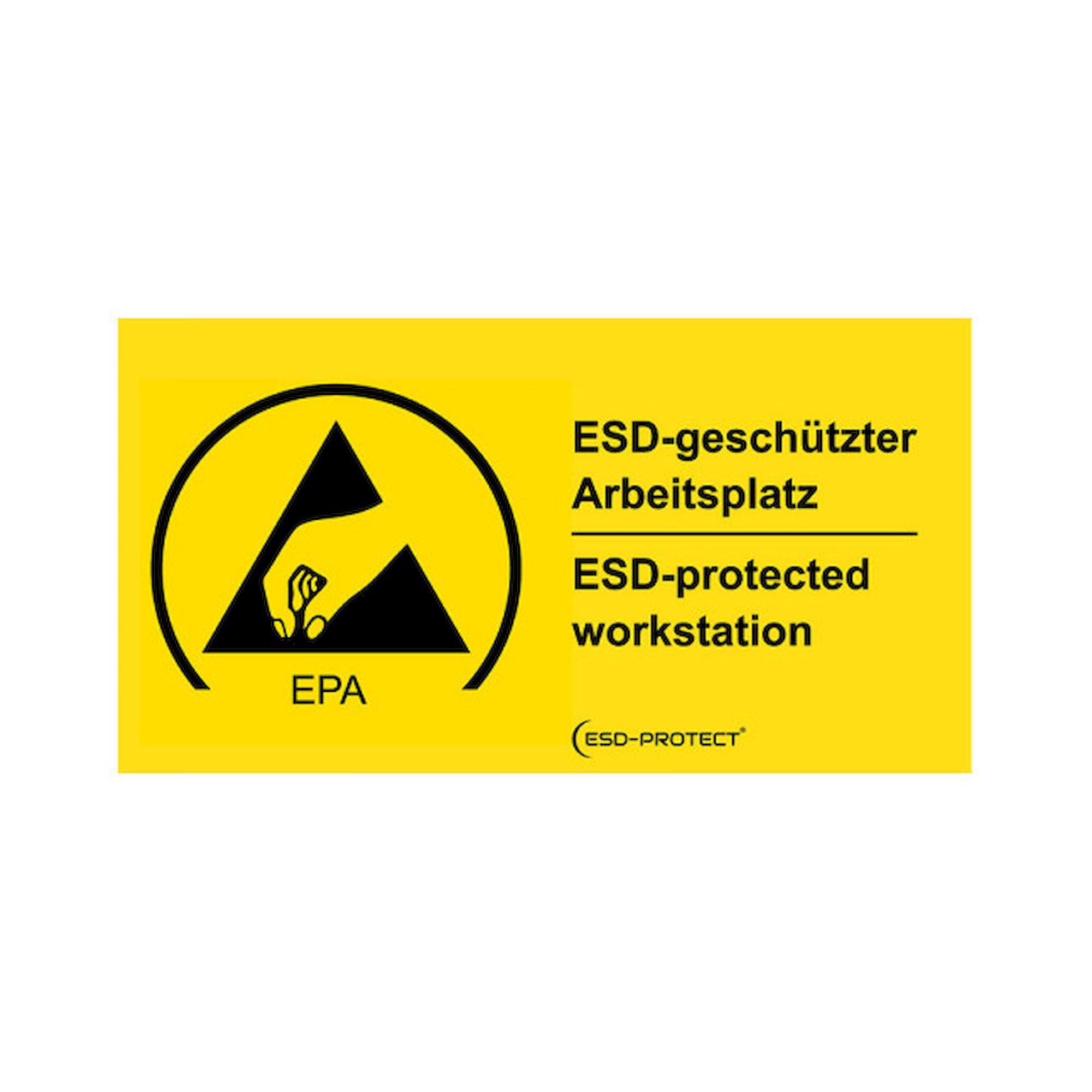 EPA-Aufkleber "ESD-geschützter Arbeitsplatz"