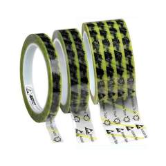 ESD-Klebeband transparent mit ESD-Symbol, 66 m