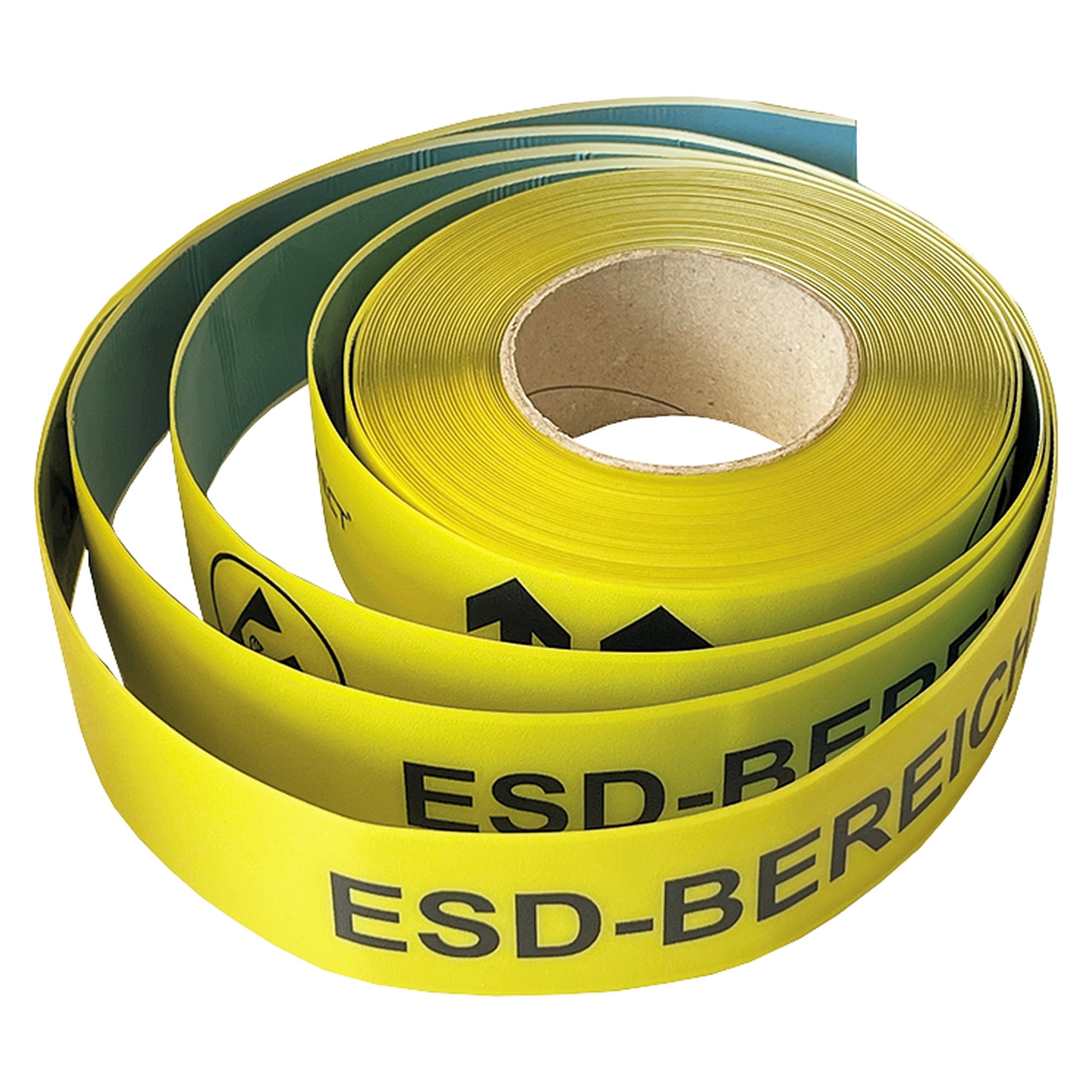 EPA-Bodenmarkierungsband ESD-BEREICH, Vinyl gelb, 50 mm x 15 m - A1-ESD EP0603052