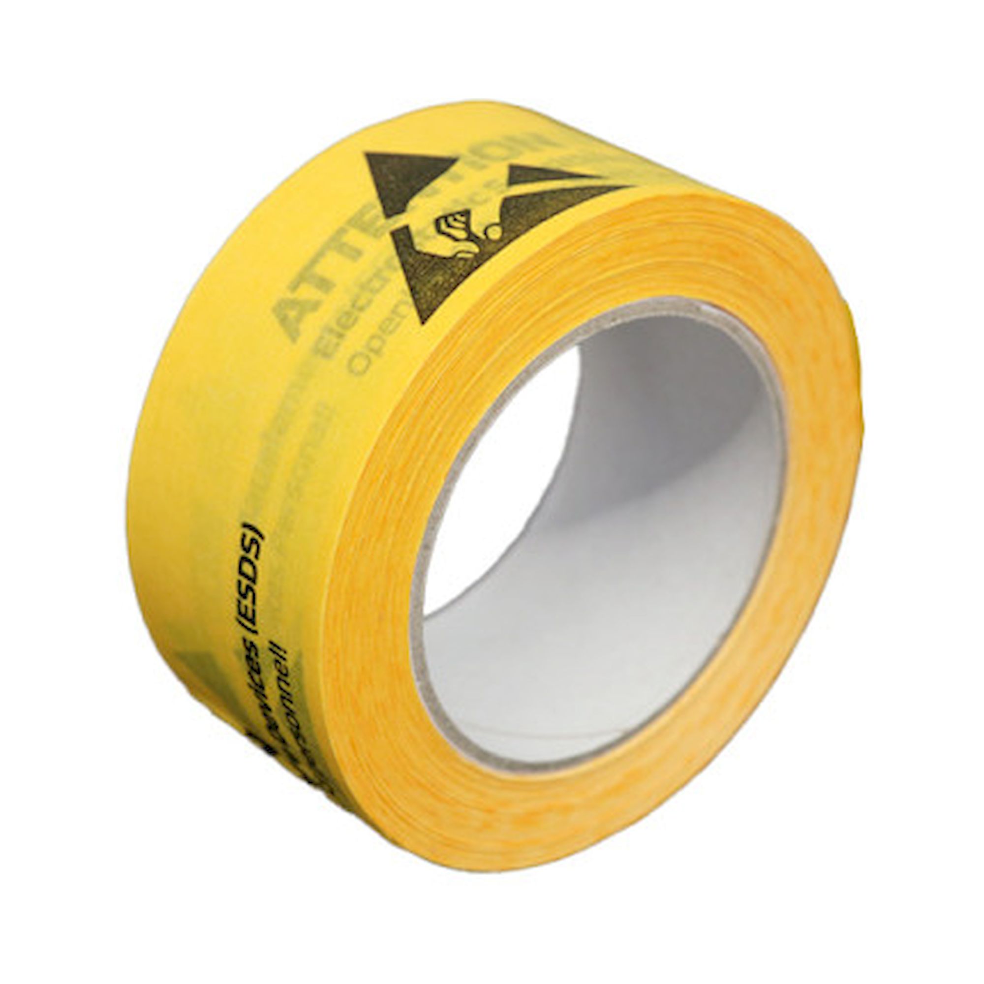 Supra Craft ESD-Verpackungsband aus Papier mit Warnhinweiß, 50-m Rolle