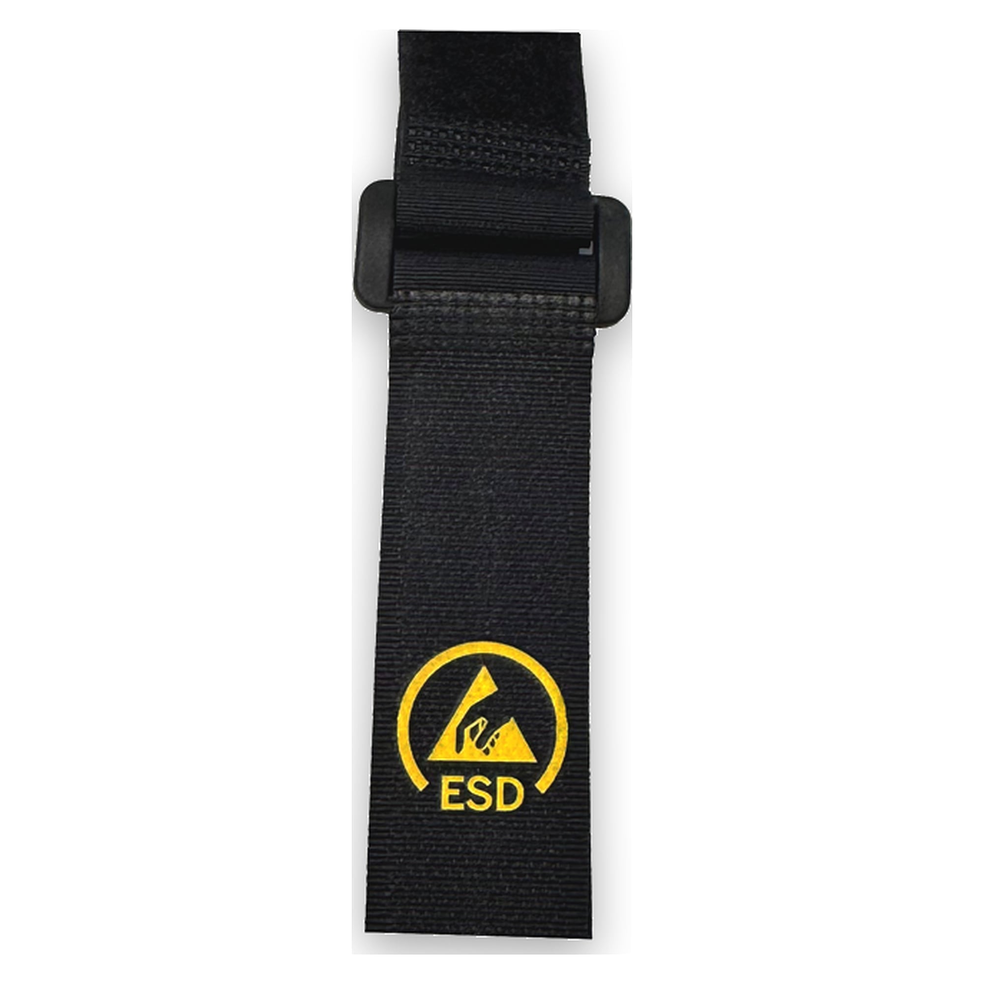 ESD-Klettband 530 mm, schwarz, Plastikschnalle