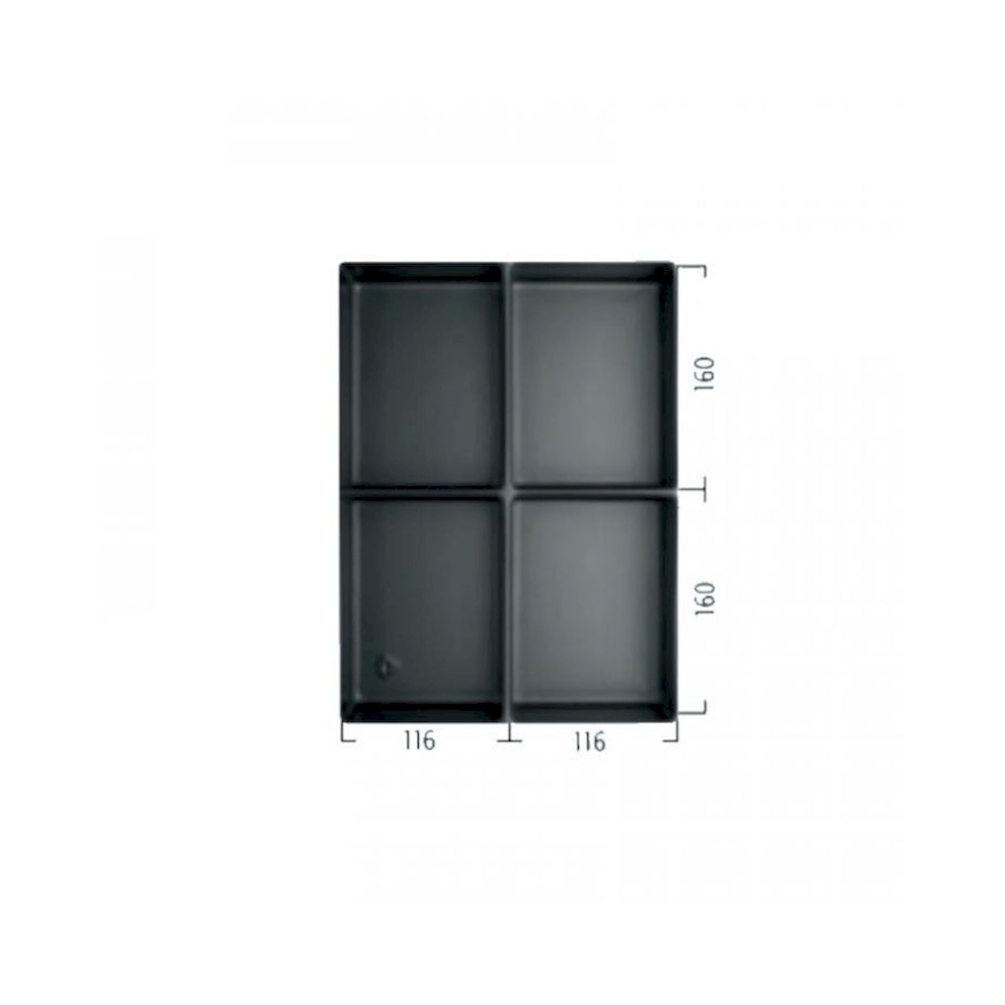 Leitfähiger Schubladeneinsatz für 4er Schrank