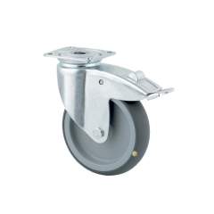 Tente ESD-Lenkrolle, Plattenbefest., Feststeller