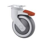 Tente ESD-Lenkrolle, Plattenbefestigung, Feststeller