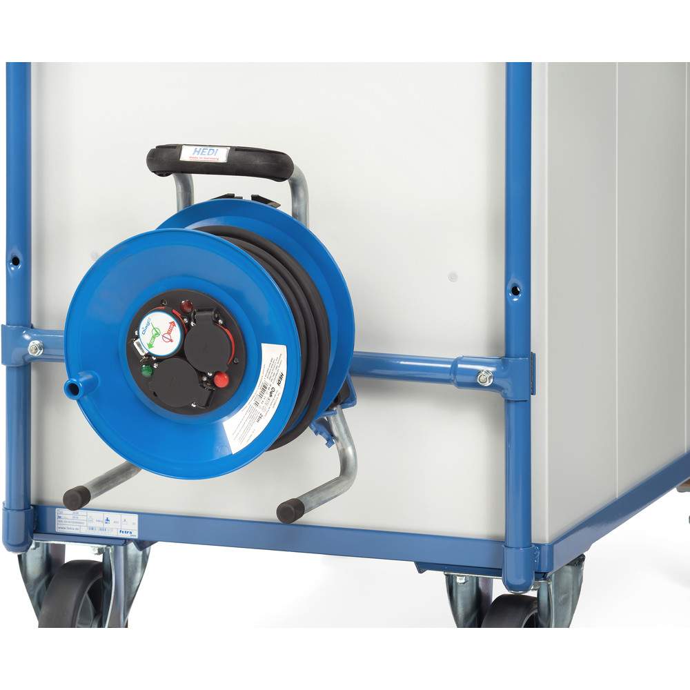 Enrouleur de câble avec kit de montage pour chariots de table MultiVario, 800 mm de large - Fetra 2151-3