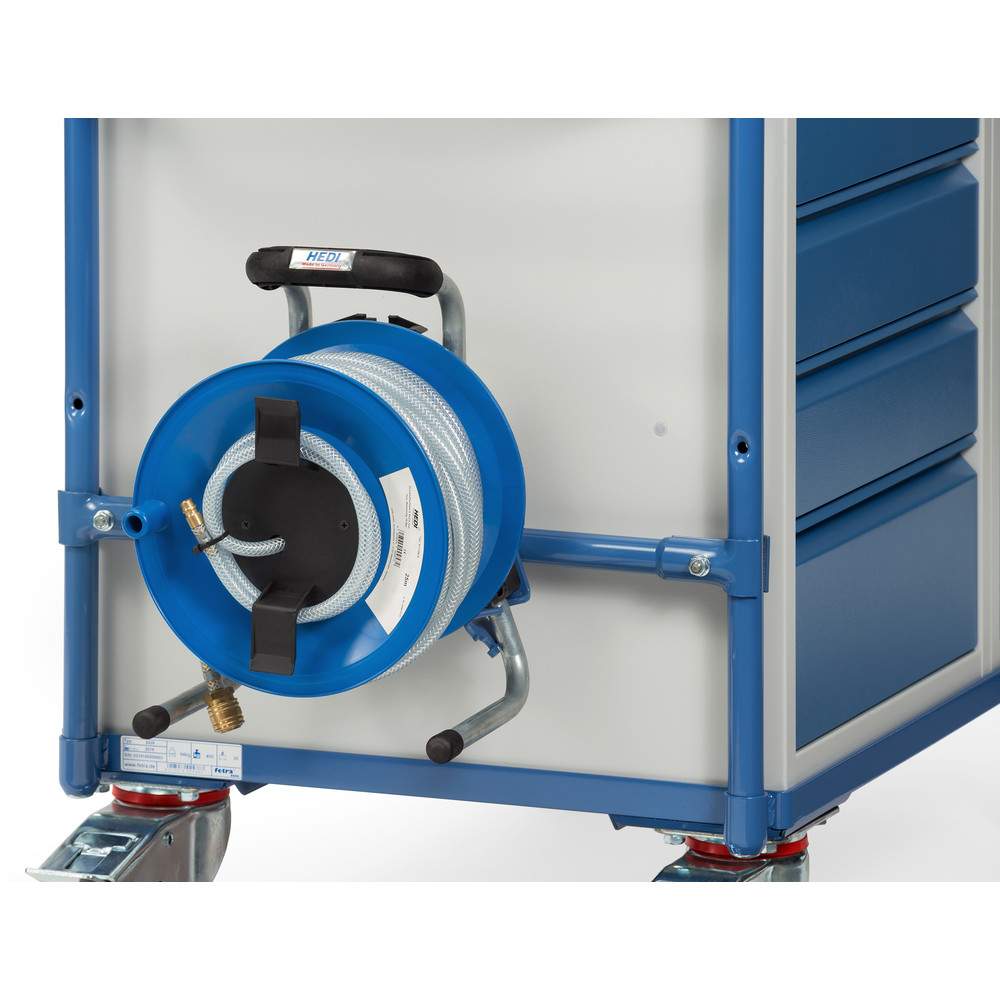 Compressed-Air Hose Reel with Mounting Kit for MultiVario table trolleys, 500 mm wide - Fetra 2153-0
