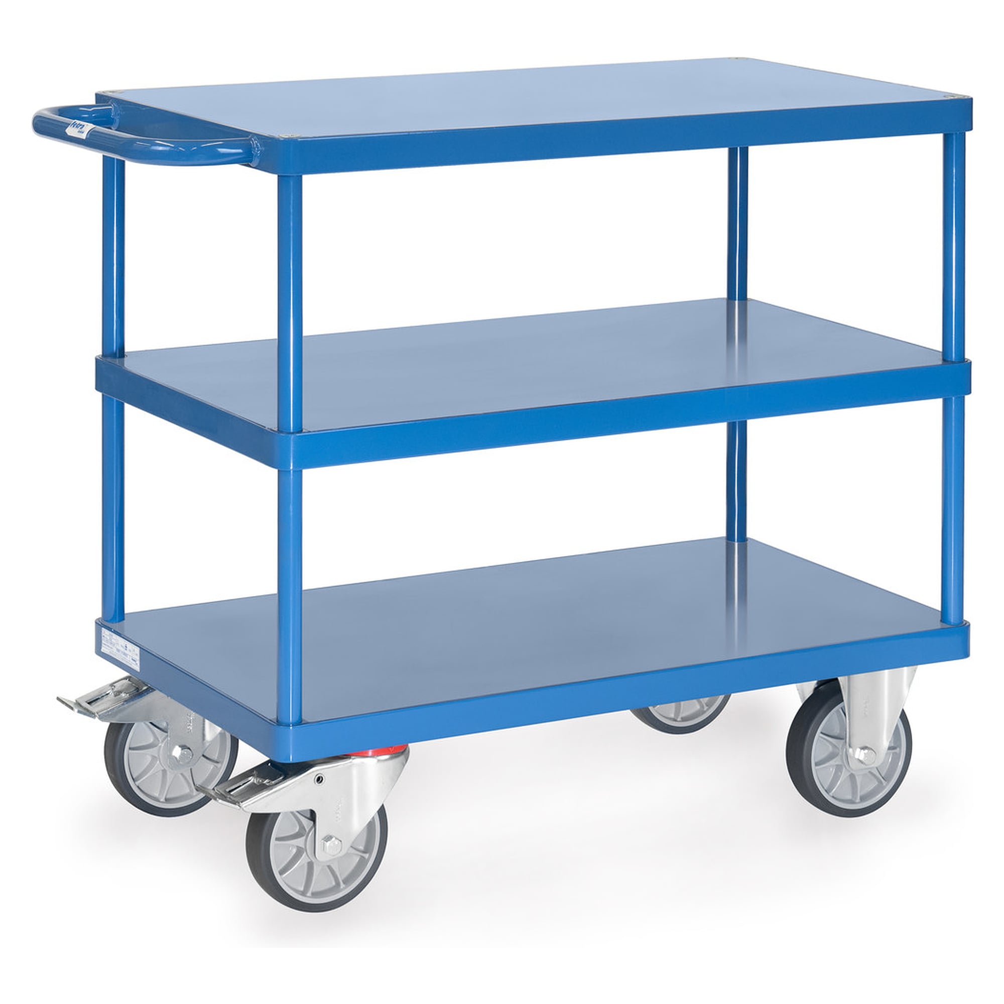Tischwagen 2420B - Stahlblech-Plattformen bündig, Ladefläche 850 x 500 mm