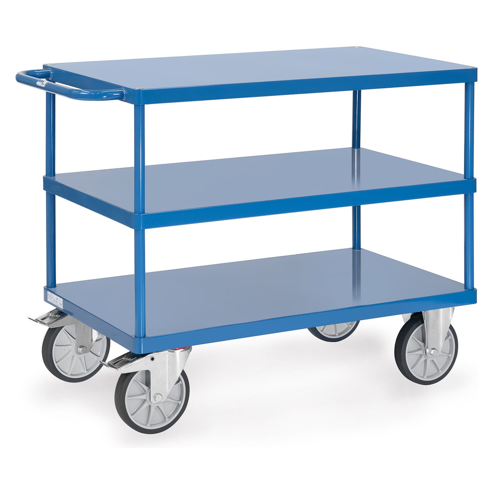 Chariot de table à plateaux acier 600 kg, surface 1000 x 600 mm - Fetra 2421B