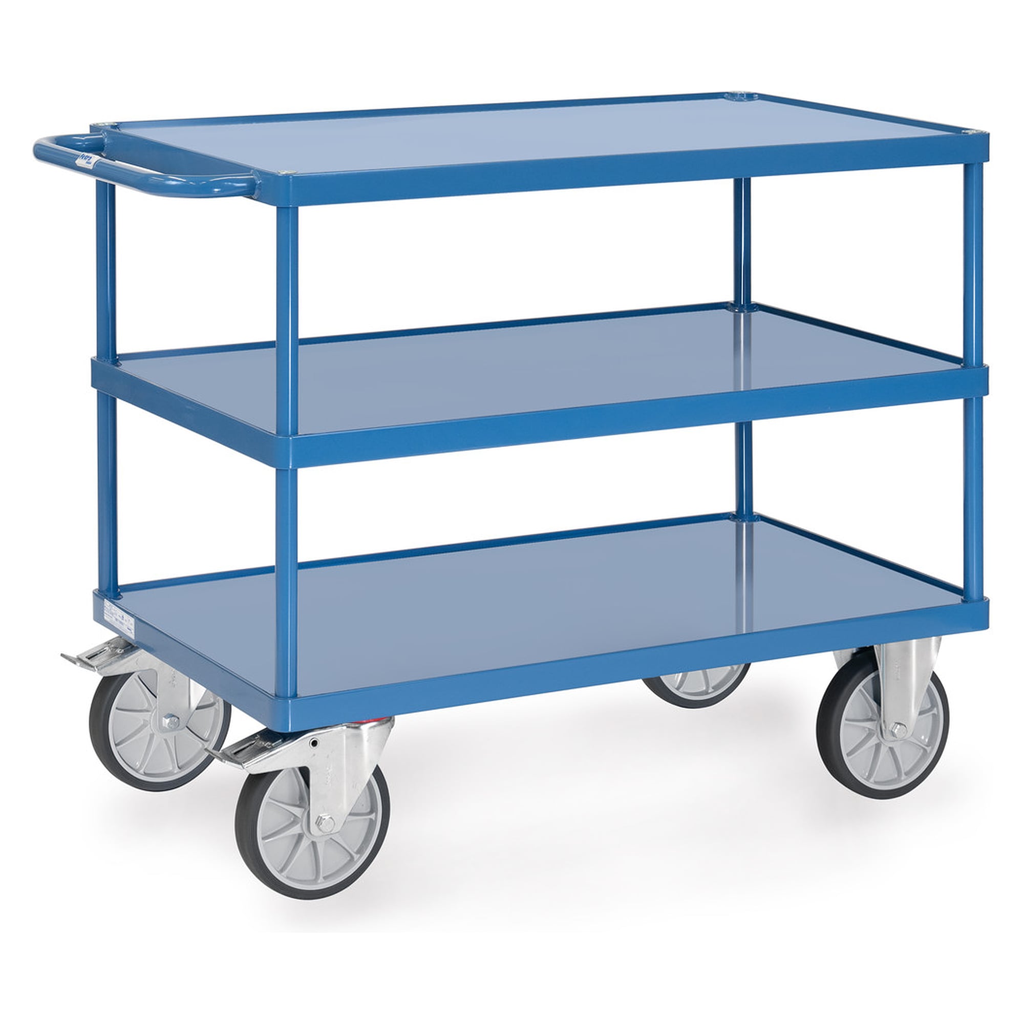 Chariot de table à bacs acier 600 kg, surface 1000 x 600 mm - Fetra 2421W