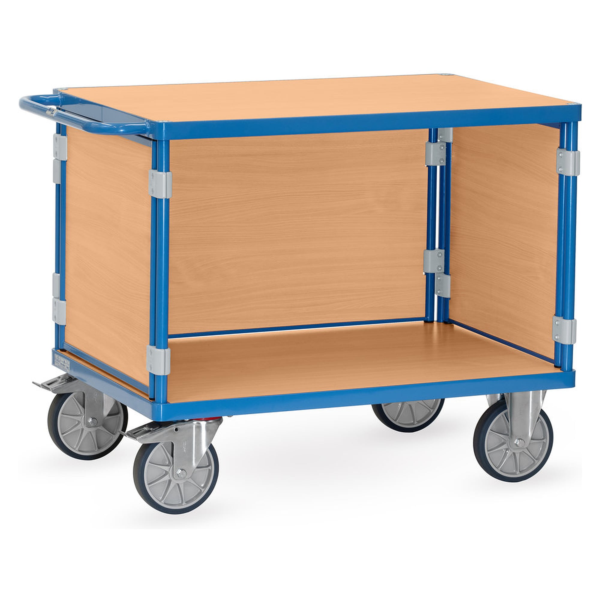 Tischwagen 3403 - mit 3 Wänden, Ladefläche 1.200 x 800 mm