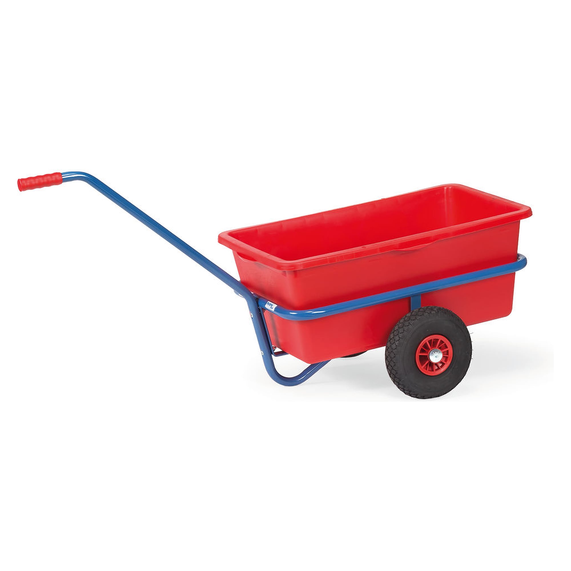 Hand Cart with Red Plastic Tub 90 Litre, PU wheels 260 mm - Fetra 4101P