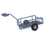 Handwagen mit Geländer, Ladefläche 795 x 445 mm, Lufträder Ø 260 mm - Fetra 4103L