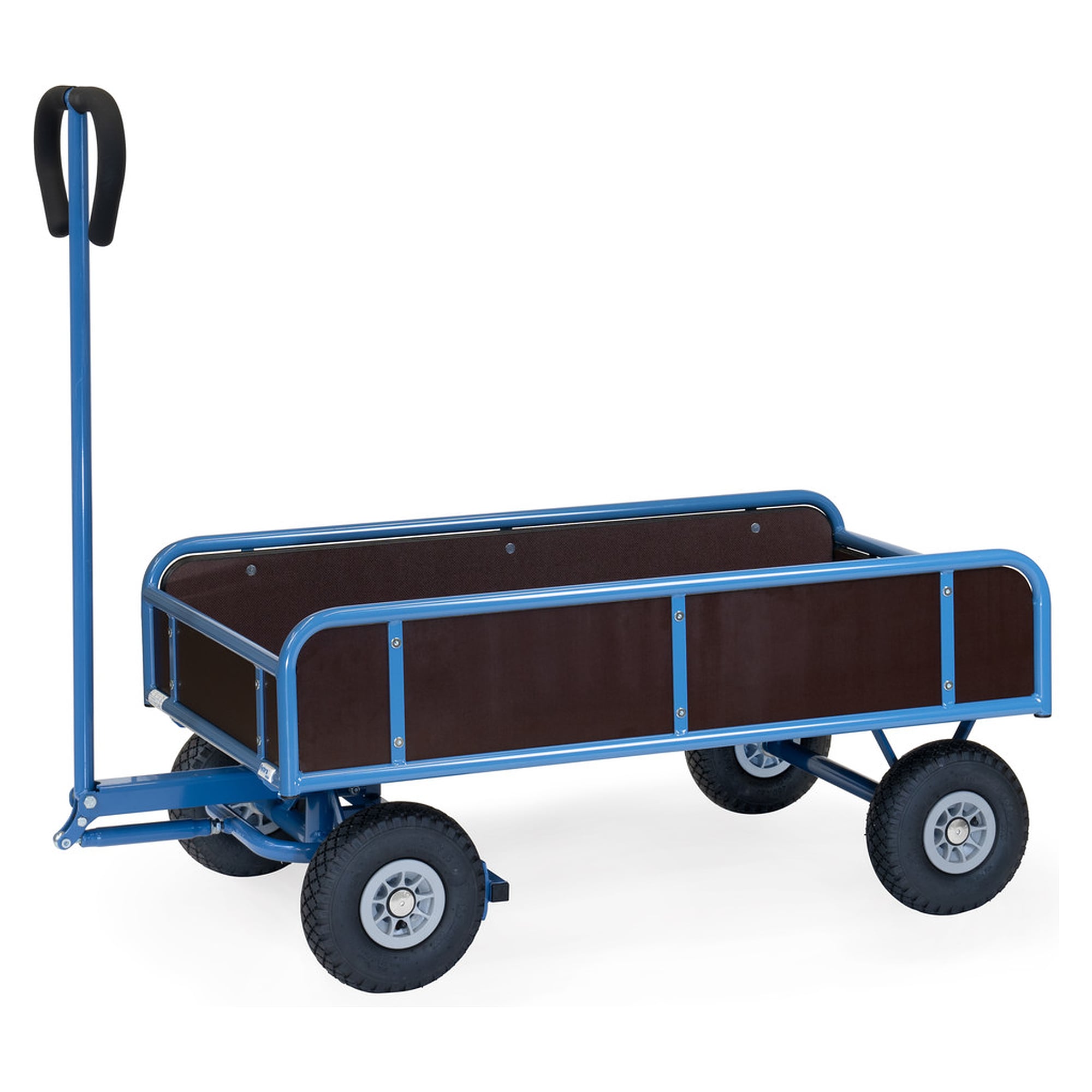 Hand Cart 4-Wheel 4124L 800 kg, pneumatic wheels Ø260 mm - Fetra 4124L