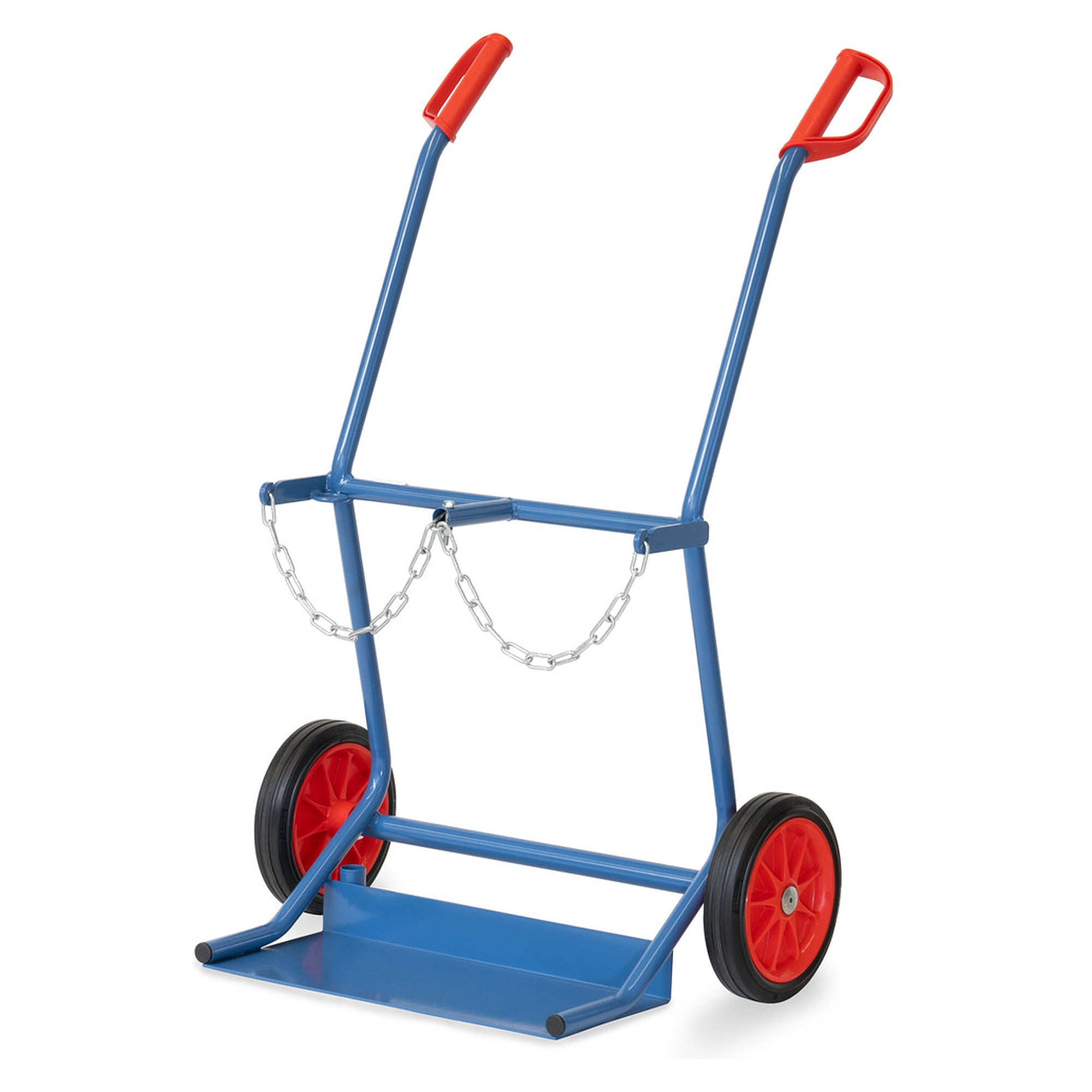 Cylinder Hand Truck 100 kg for 2 gas cylinders Ø 204 mm, solid rubber 260 mm - Fetra 52204V