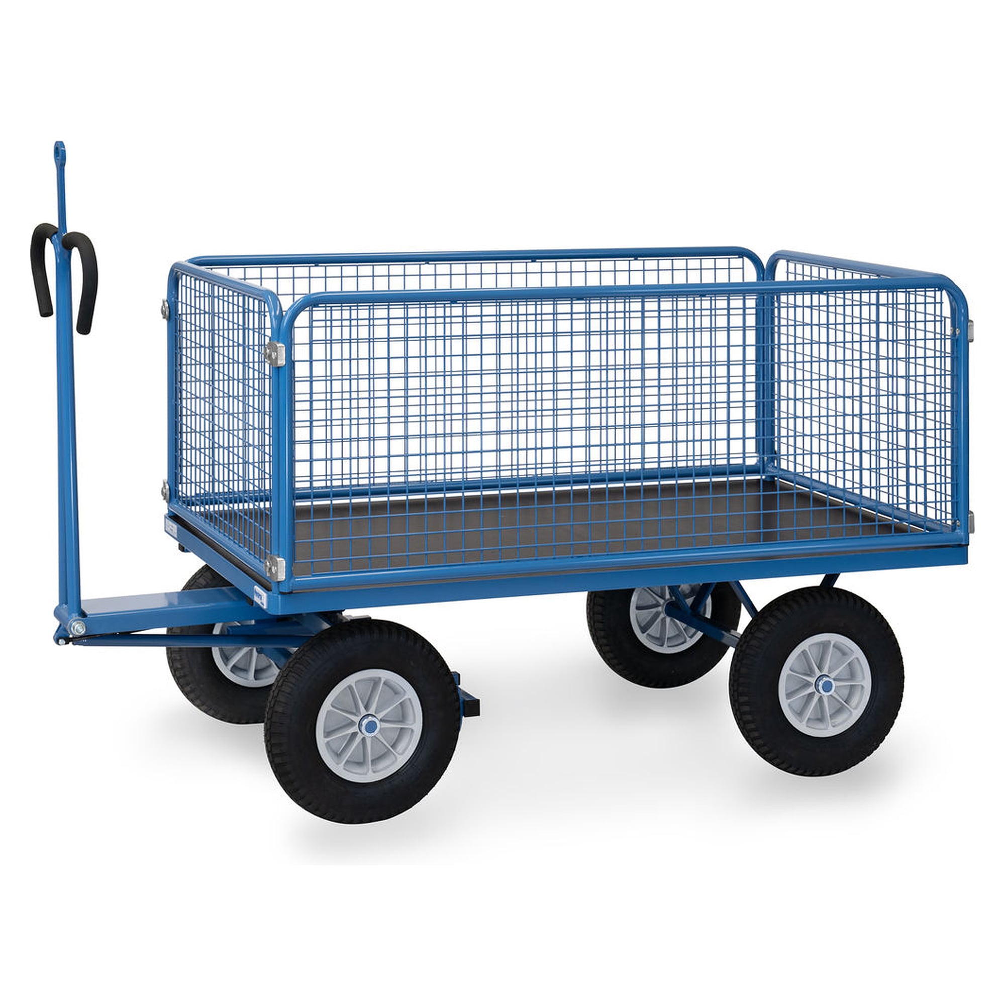 Mesh-wall platform truck 1535x895 mm, 750 kg capacity with towing eye - Fetra 6435PZ