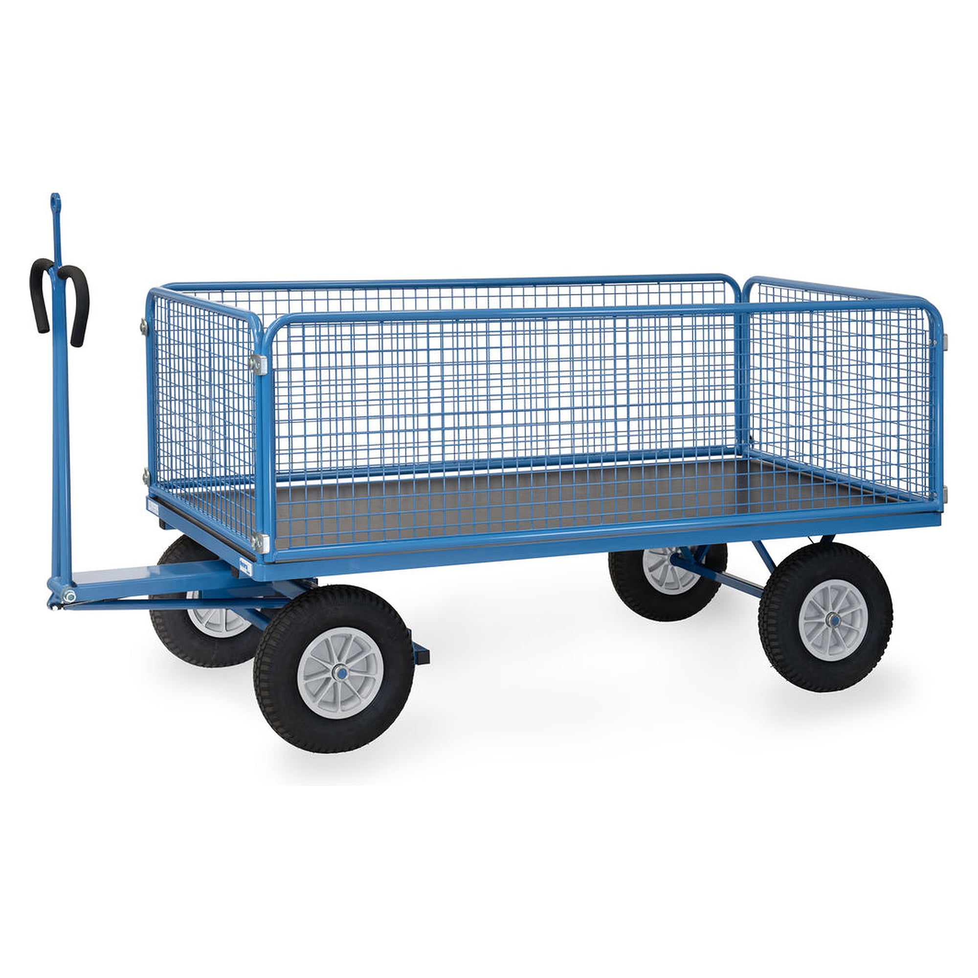 Mesh-wall platform truck 1935x995 mm, 750 kg capacity with towing eye - Fetra 6436PZ
