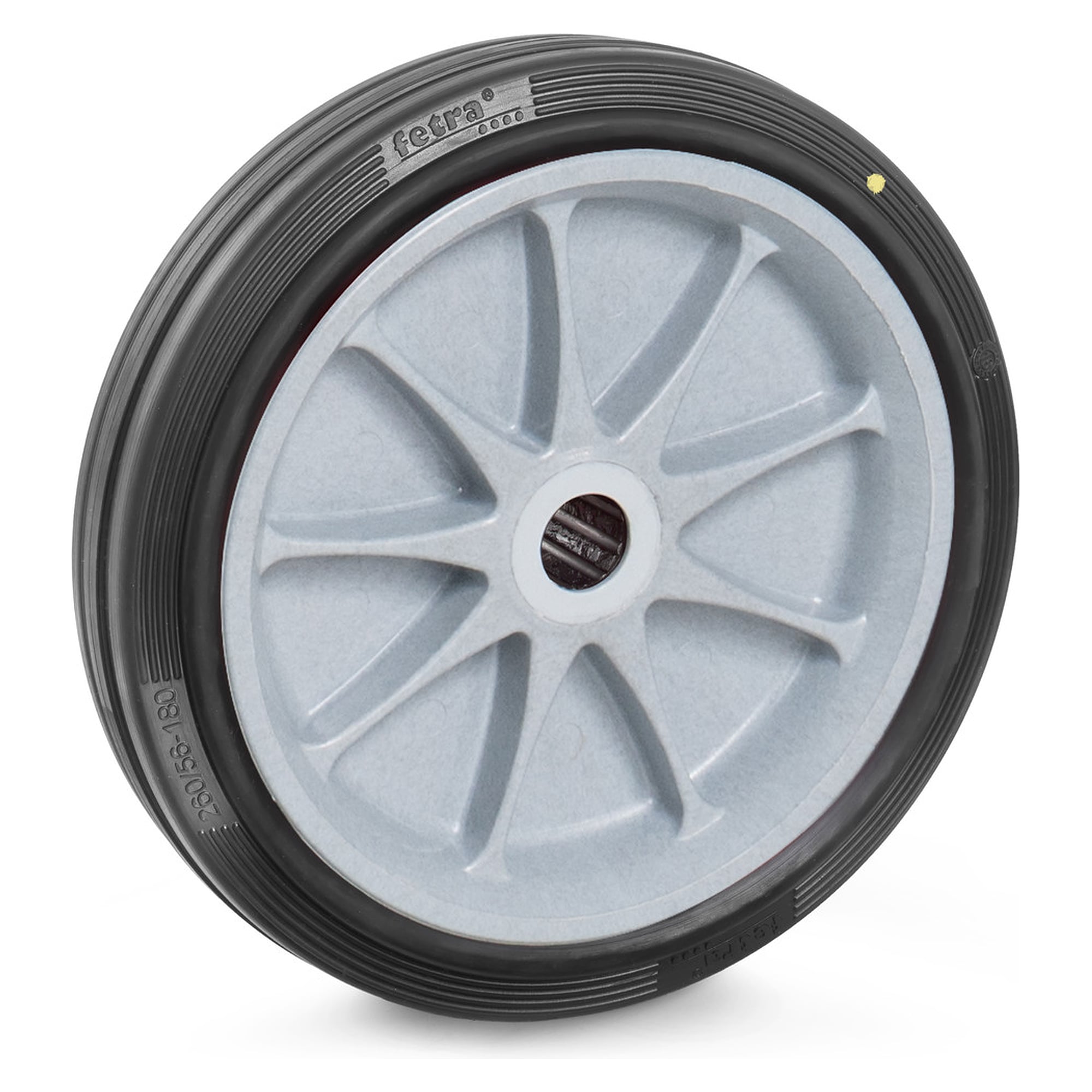 ESD solid rubber wheel 260 x 56 mm, grooved profile, roller bearing - Fetra 70417