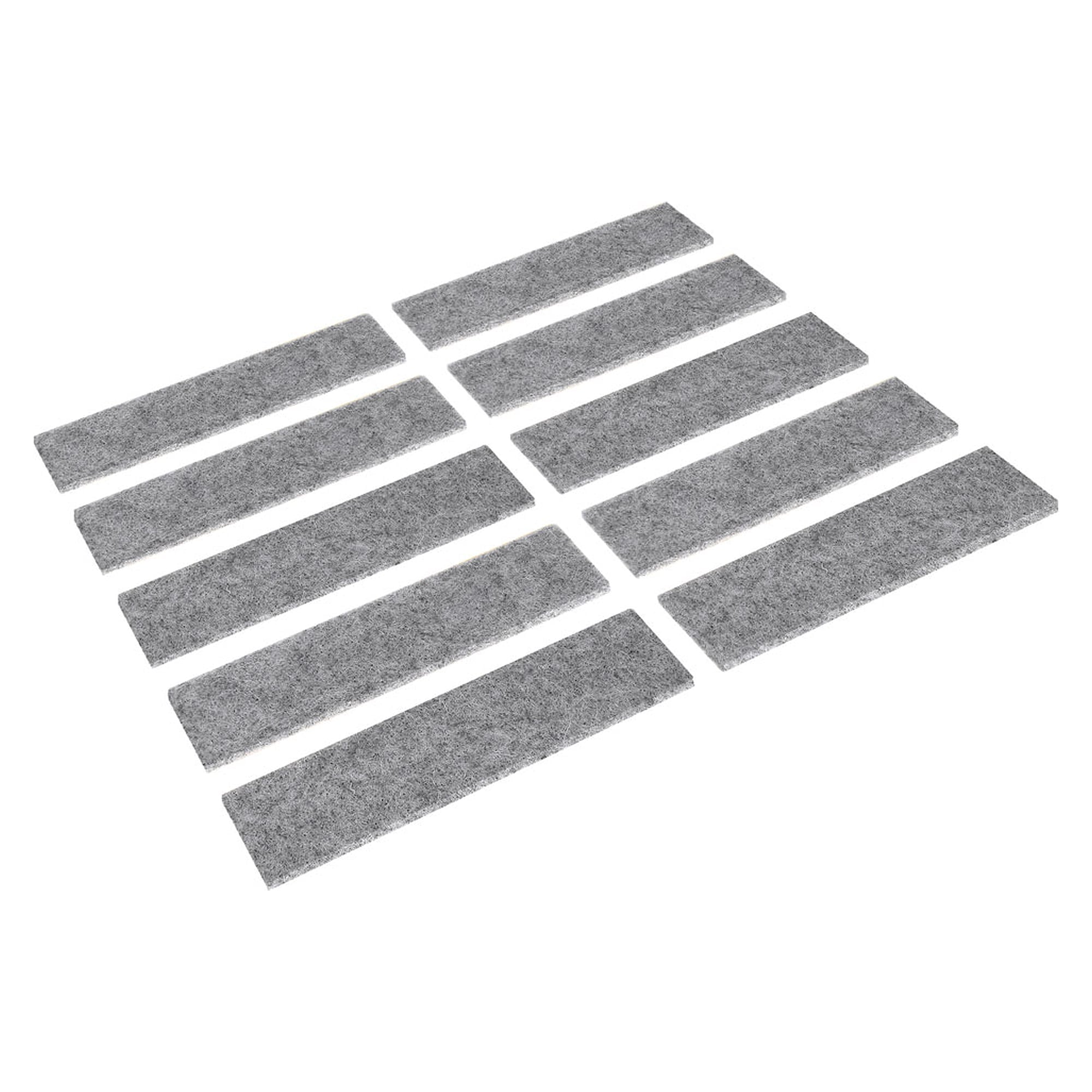 Self-Adhesive Felt Strip 125 x 25 x 3.5 mm for Vice Jaws, PU10 - Bernstein FILZ-125x25x3