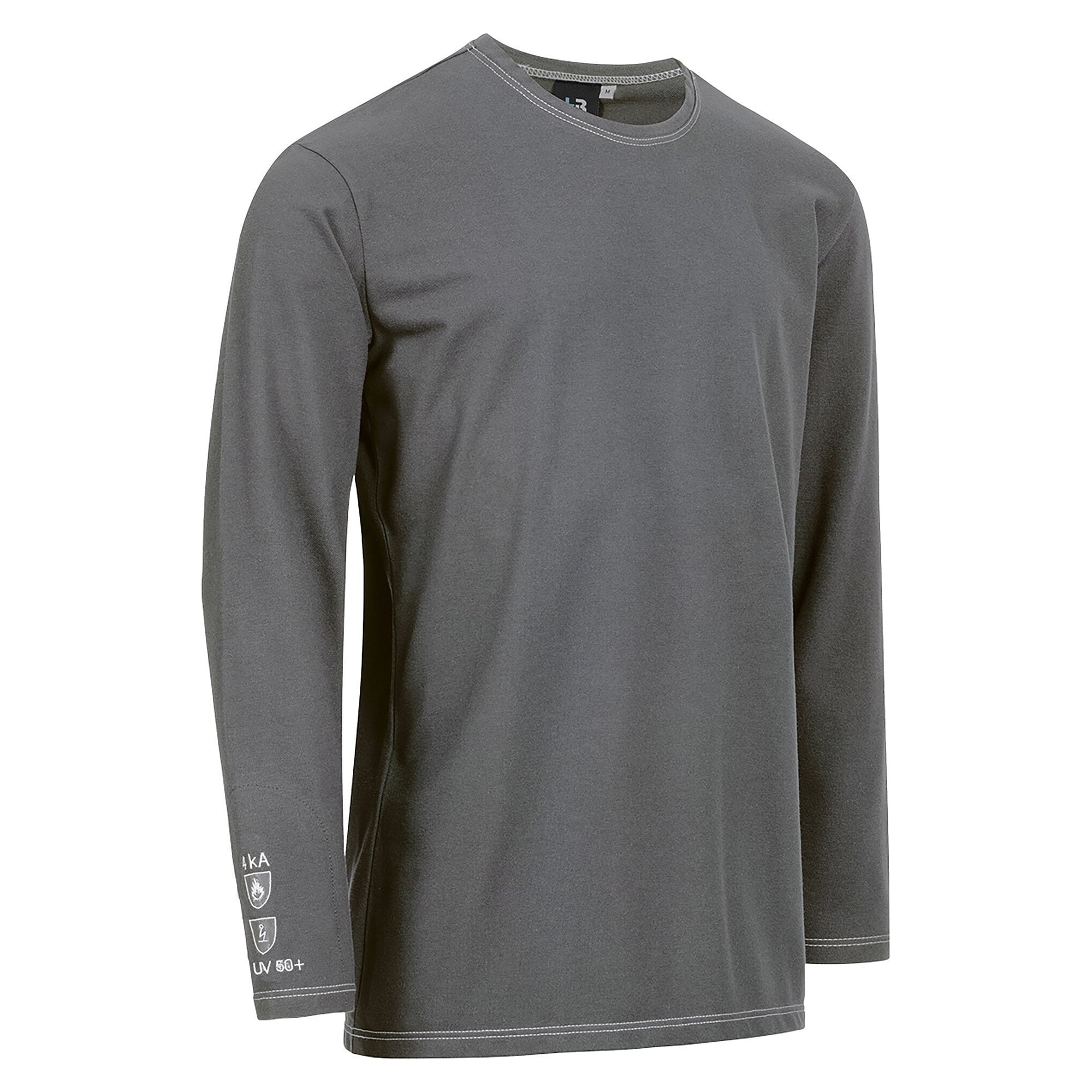 Tee-shirt manches longues arc électrique HB-MODarc arc knit classe 1 (4 kA), piqué, gris ciment - HB Schutzbekleidung 01244 80010 007 521