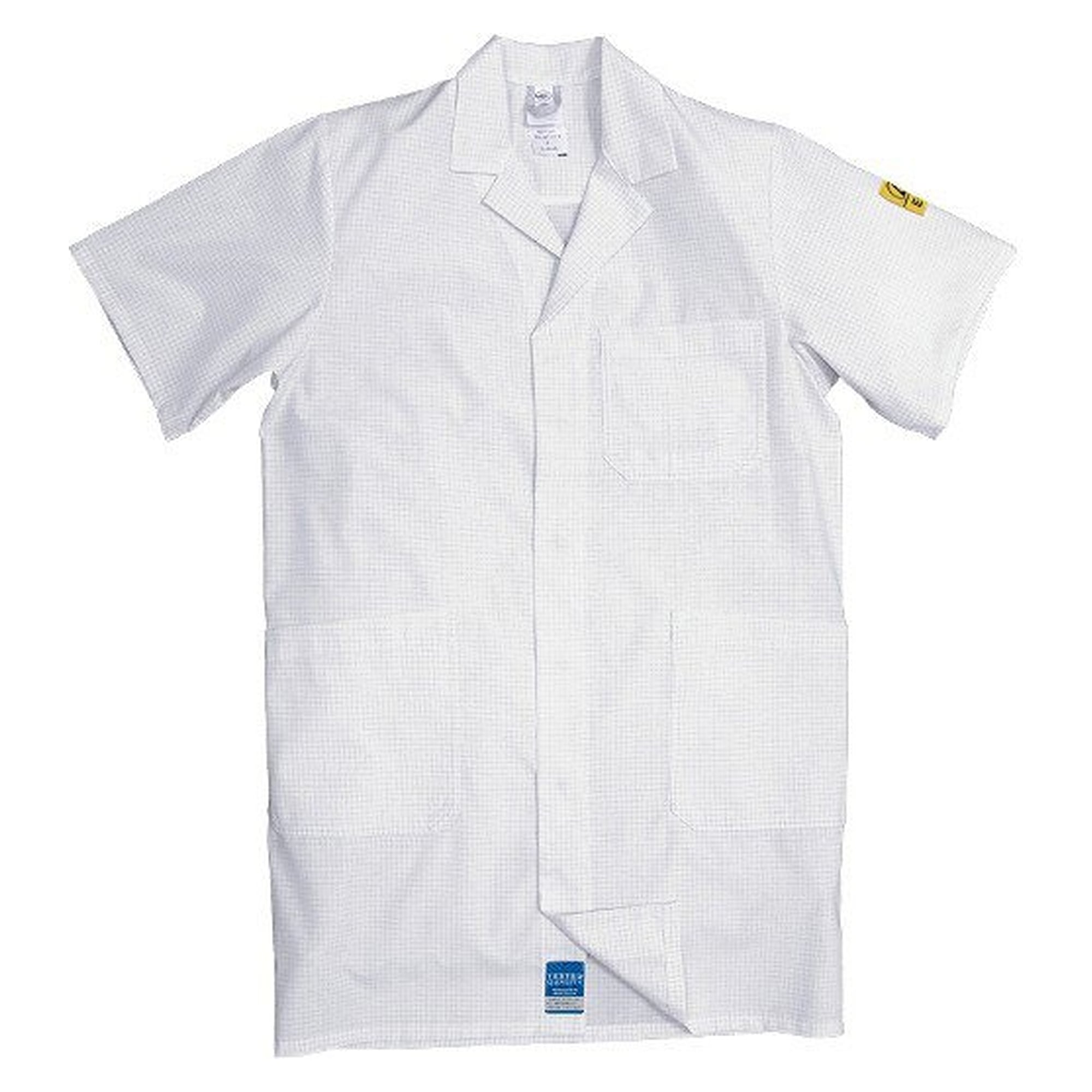 ESD men's coat short sleeve CONDUCTEX, 130 g/m² blended fabric, white - HB Schutzbekleidung 08005 48011 011 10