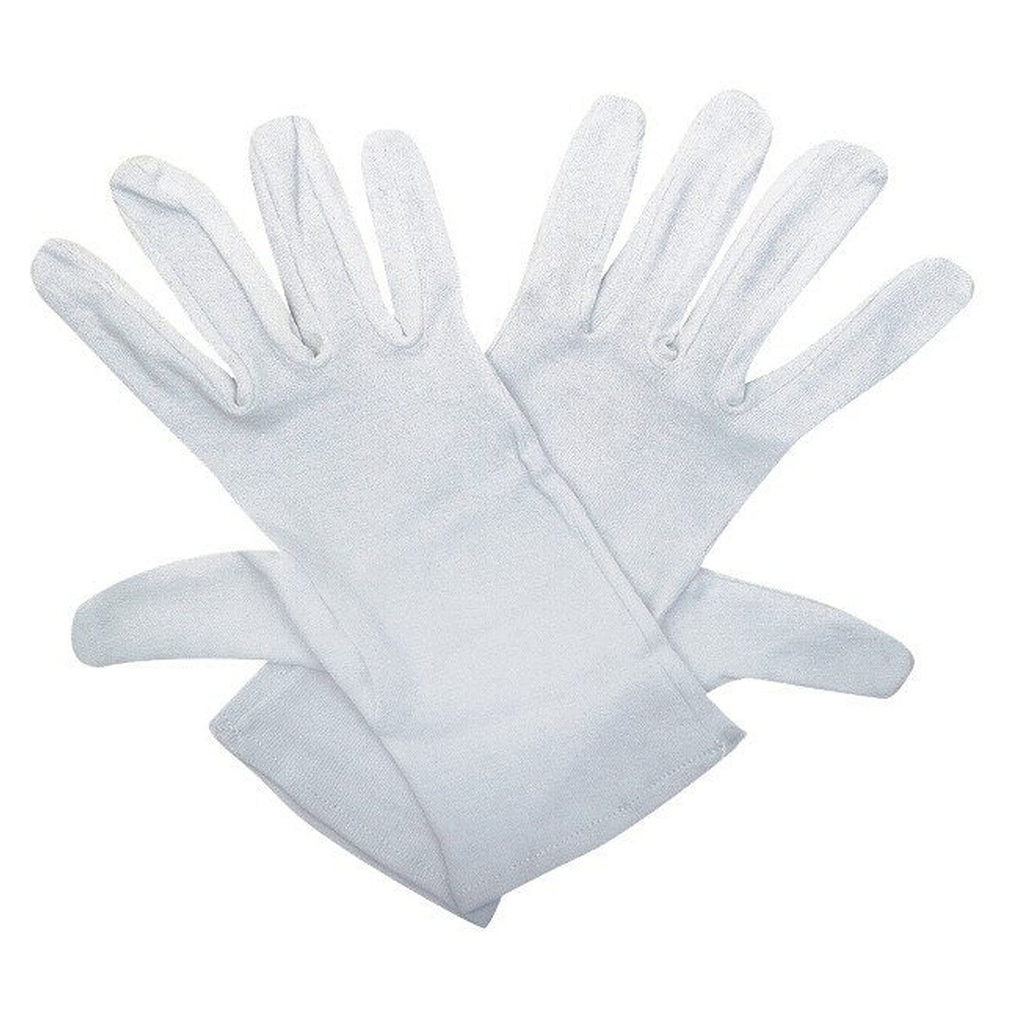 Gants ESD en coton sans enduction, cinq doigts, blancs, la paire - HB Schutzbekleidung 08009 76007 000 10